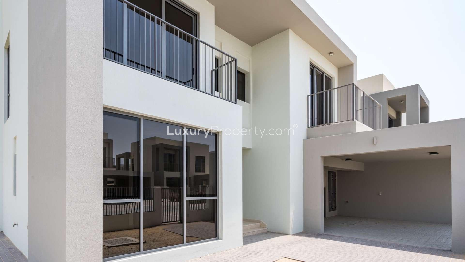 Empty bedroom with built-in wardrobe in Sidra Villas, Dubai Hills Estate, luxury villa for sale