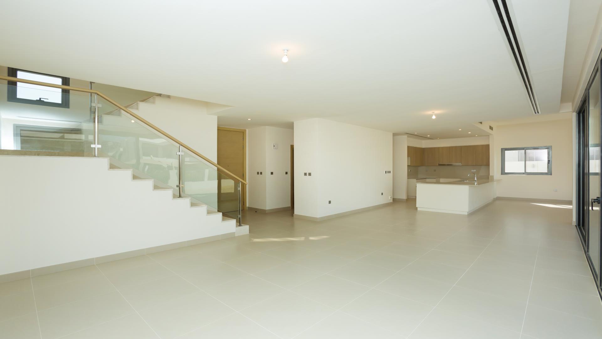 Spacious living area with large windows in Sidra, Dubai Hills Estate villa for sale