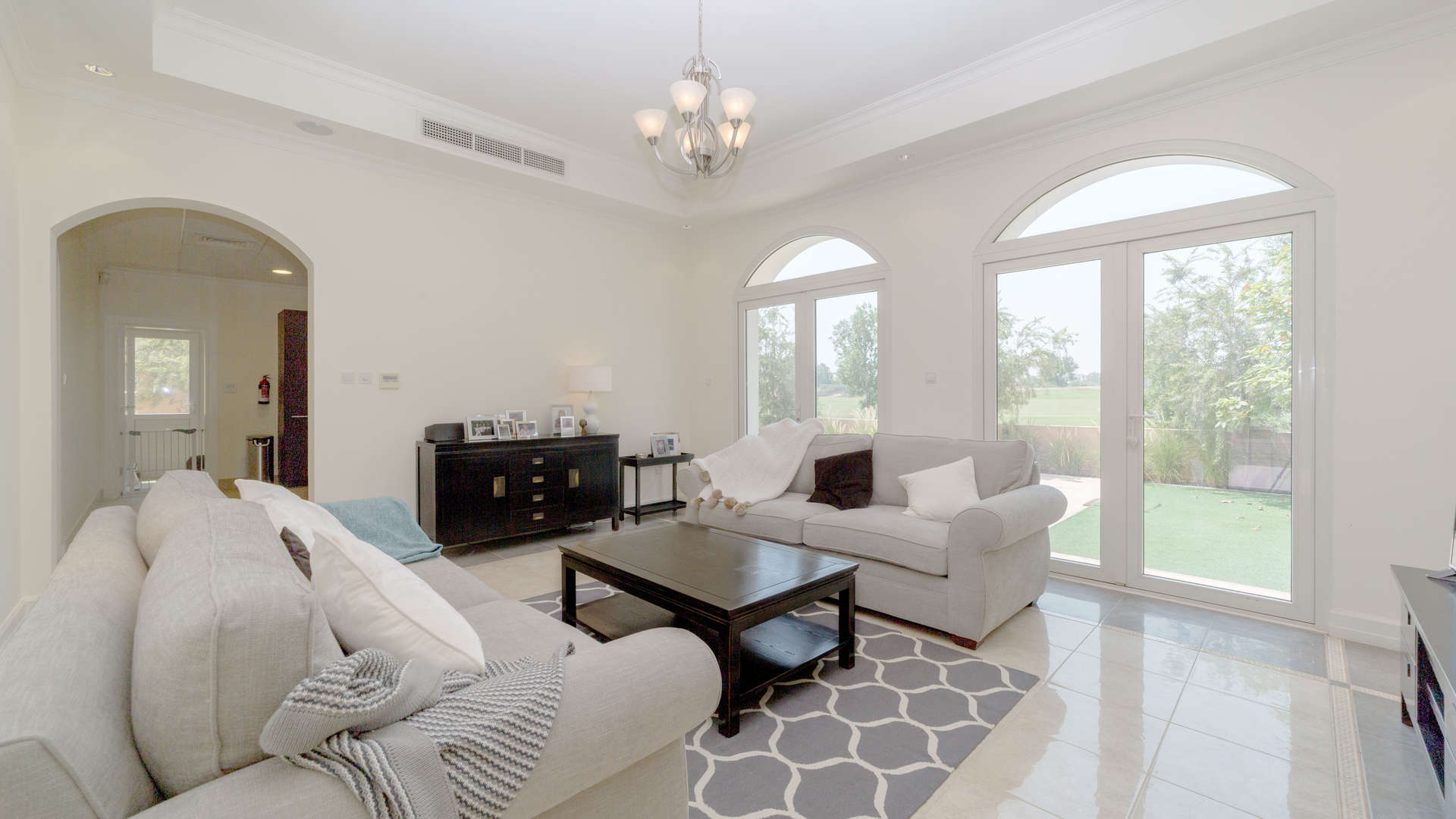 Luxury 5-bed villa exterior in Sienna Lakes, Jumeirah Golf Estates, immaculate condition for sale