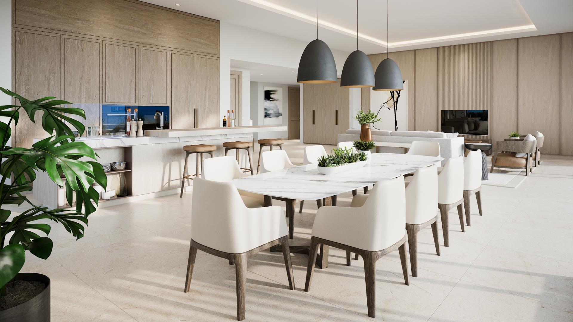 Luxurious Silversands Villa living room with ocean view on Egypt's North Coast