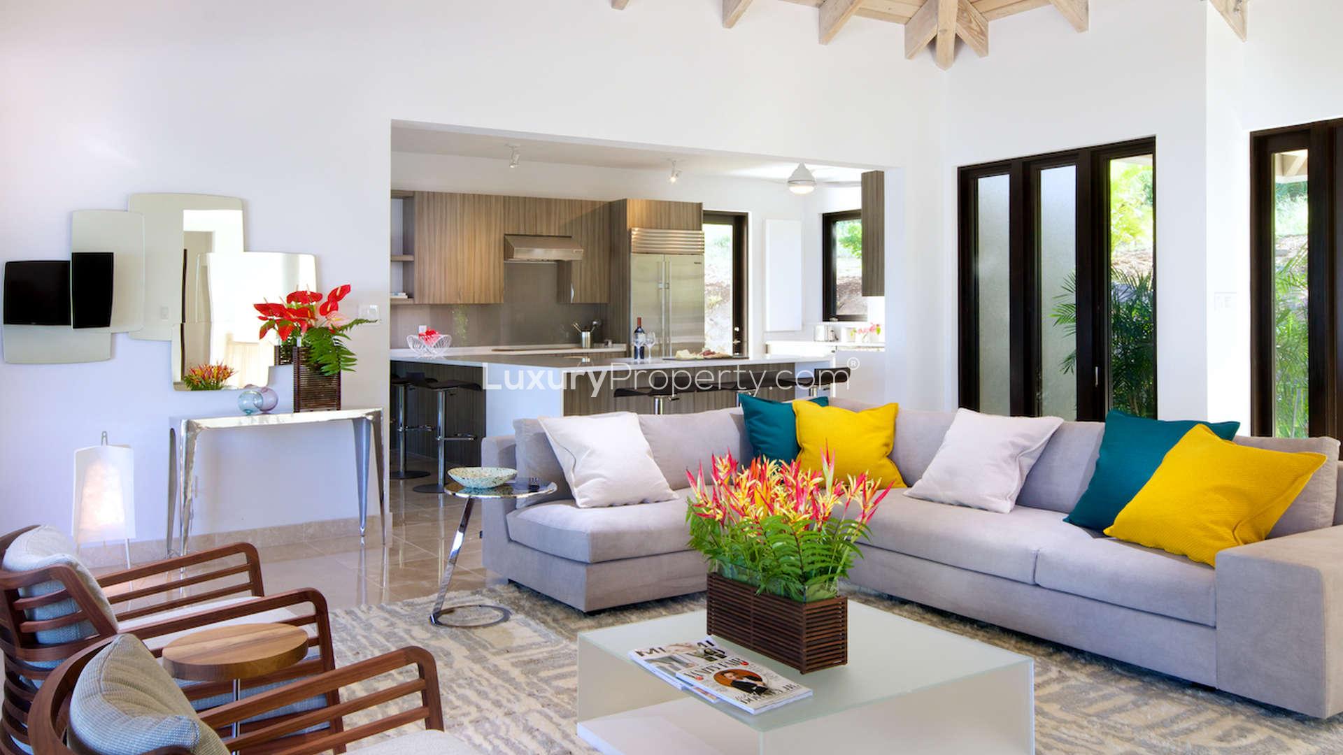 Luxury living room in Nevis Estate Villas, Saint Kitts and Nevis, modern decor