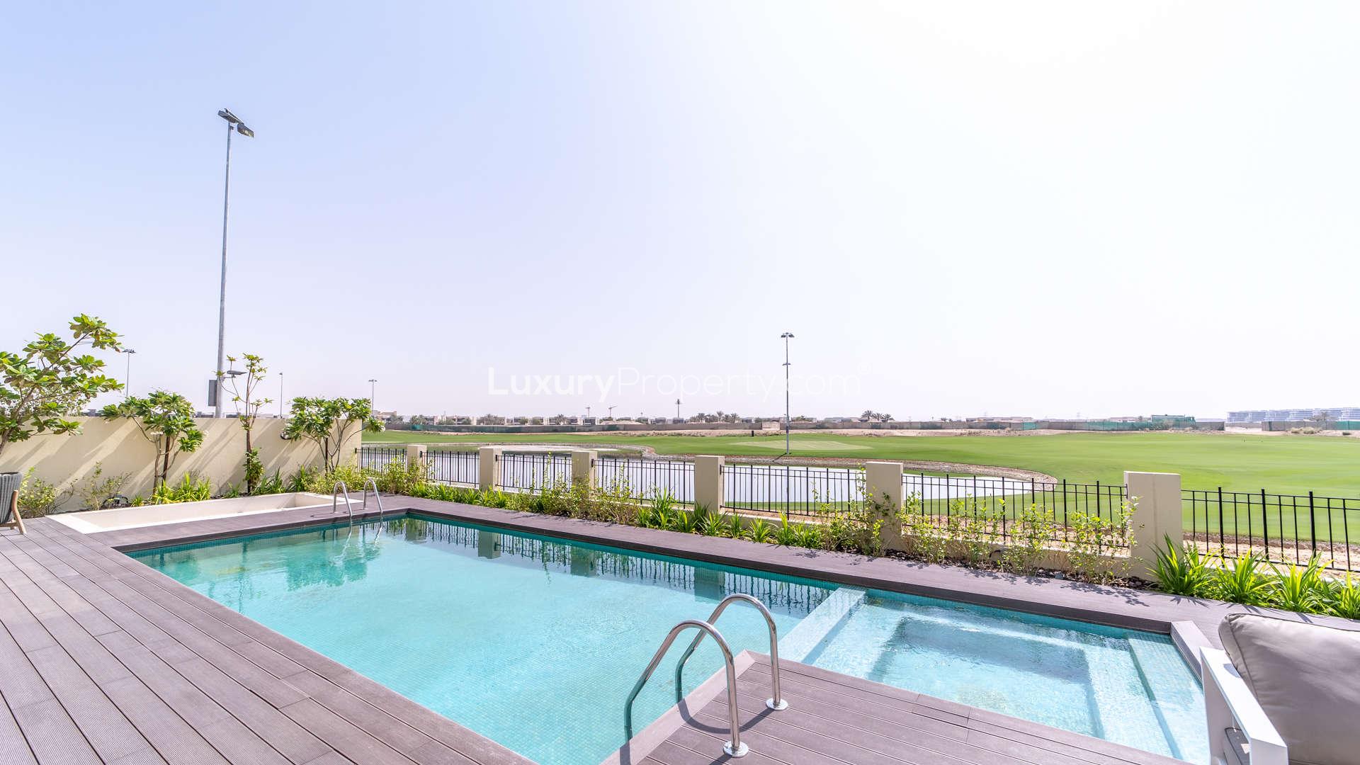 Luxurious living room in 5-bedroom villa at The Field, Damac Hills, Dubailand