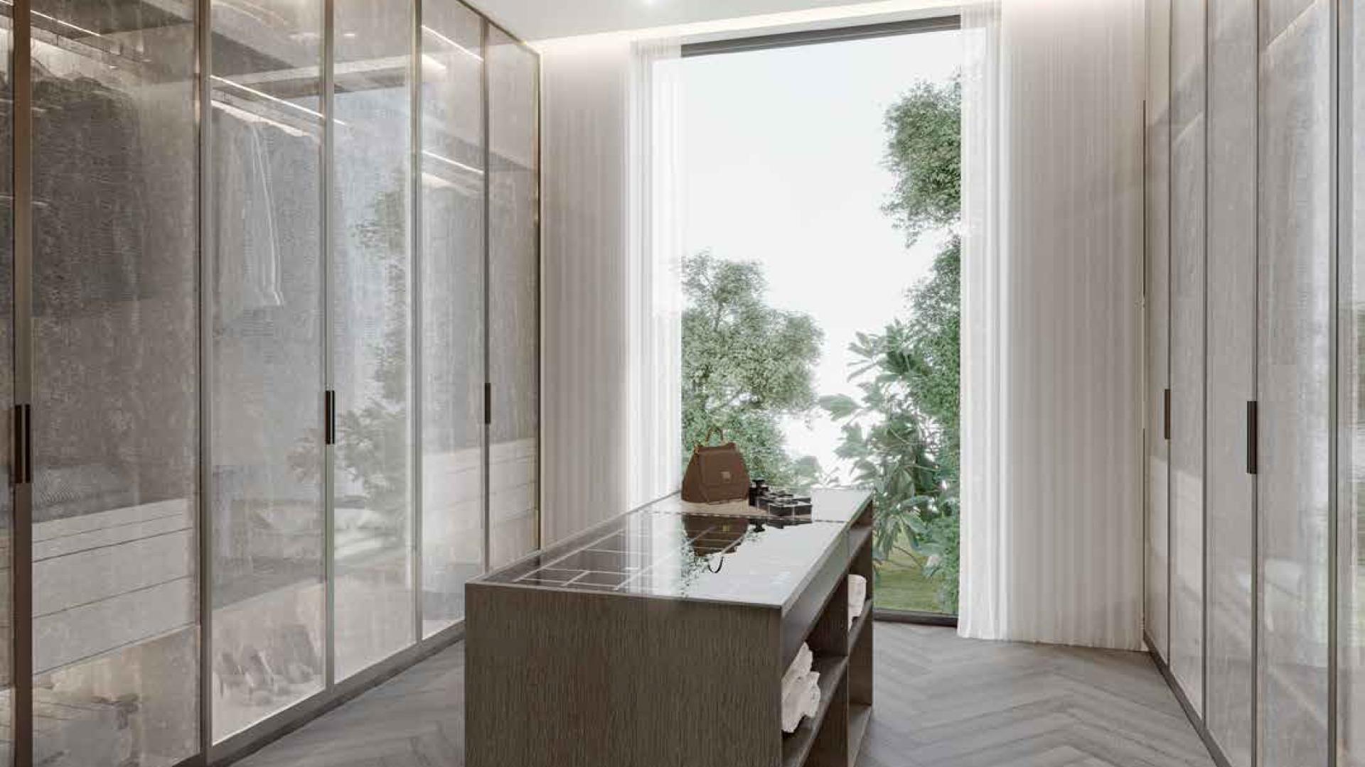 Luxurious interior of golf-facing villa in Utopia DAMAC Hills, marble and elegant decor