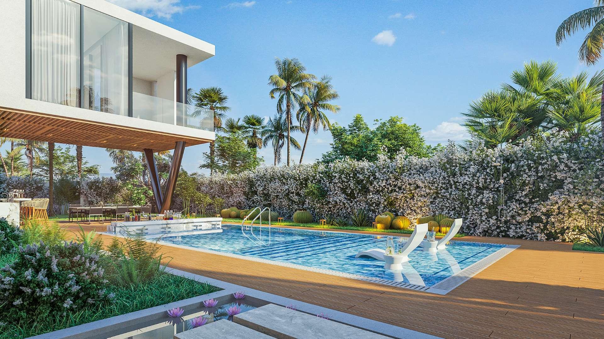 N/A,Luxurious Al Barari villa with private pool and modern design in The Nest community