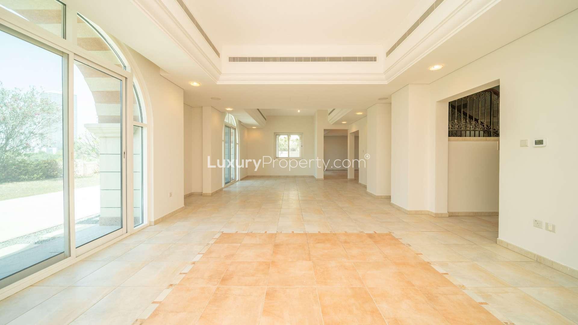 Spacious living area in vacant B1 Golf Course View Villa, Victory Heights, Dubai Sports City