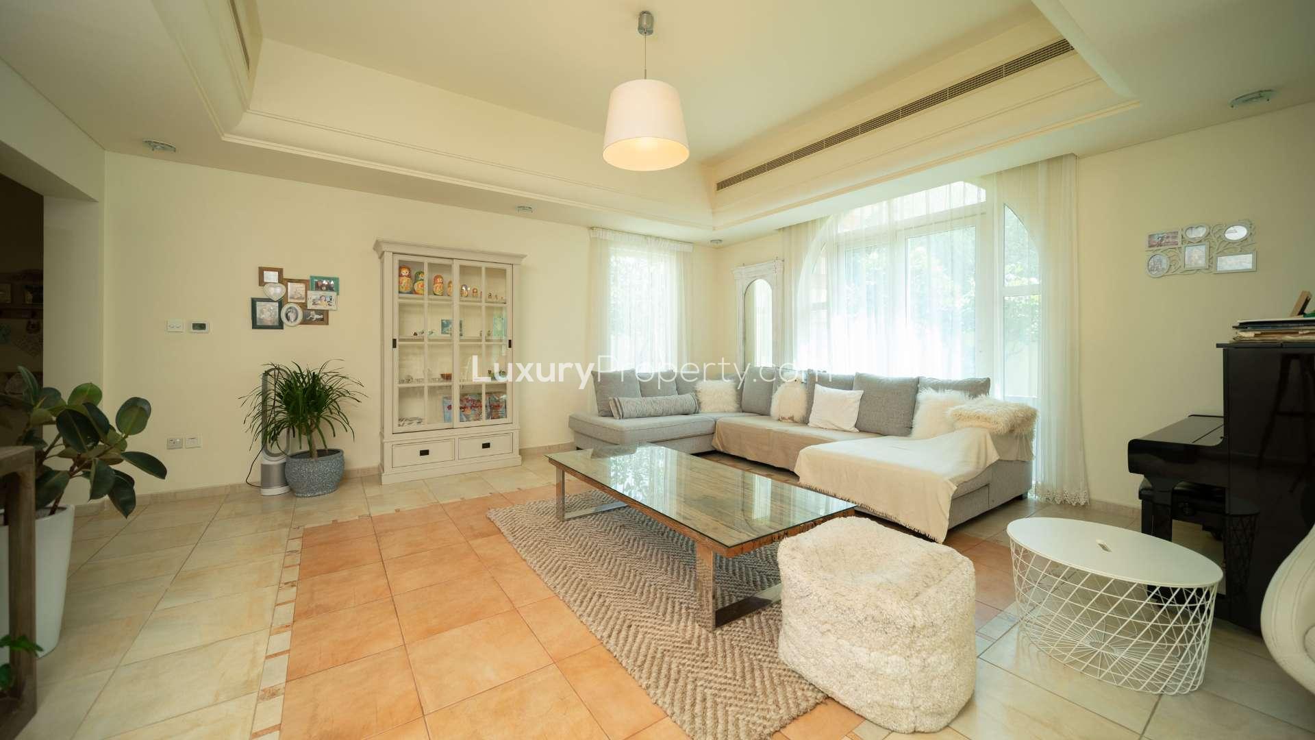 Luxurious living room in five-bedroom villa, Victory Heights, Dubai Sports City