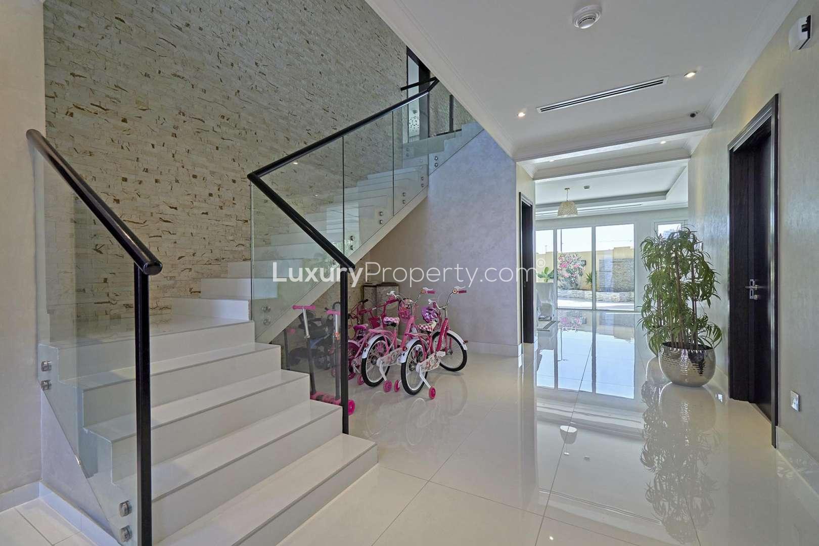 Street view of Villa Lantana neighborhood in Al Barsha South Second, showcasing residential villas