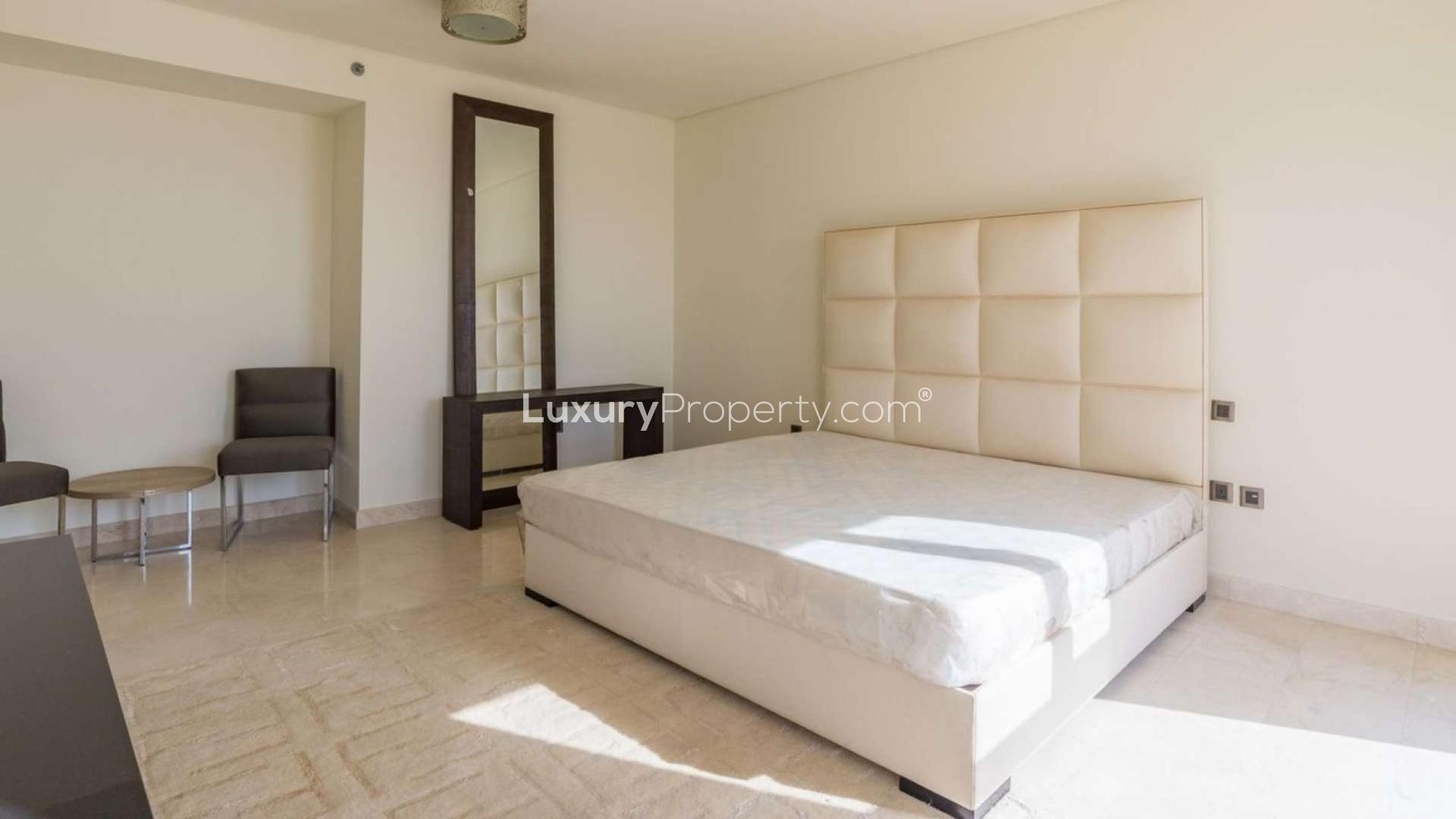 Luxurious bathroom in Royal Duplex Penthouse, Palm Jumeirah, featuring elegant fixtures and finishes