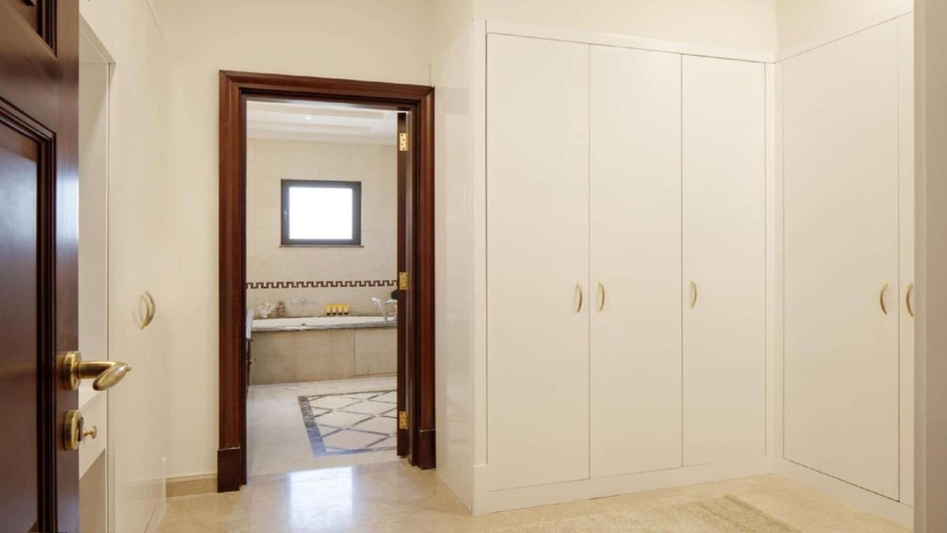 Beautifully renovated beachfront villa exterior in Palm Jumeirah, Signature Villas, available for rent