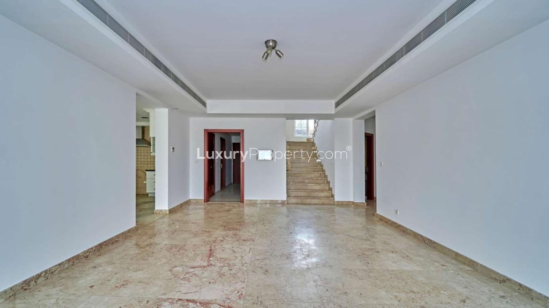 Infinity pool with golf course views at luxury villa, Mirador La Coleccion, Arabian Ranches