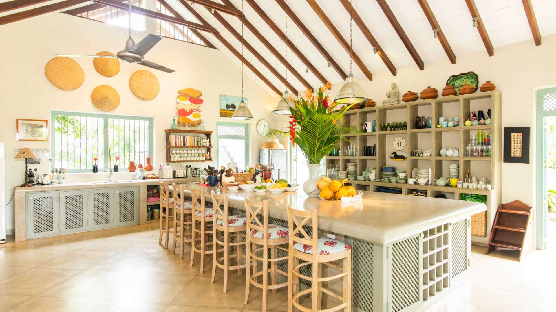 Outdoor seating area in spacious villa for sale, Pokkuluwa, Galle, Sri Lanka