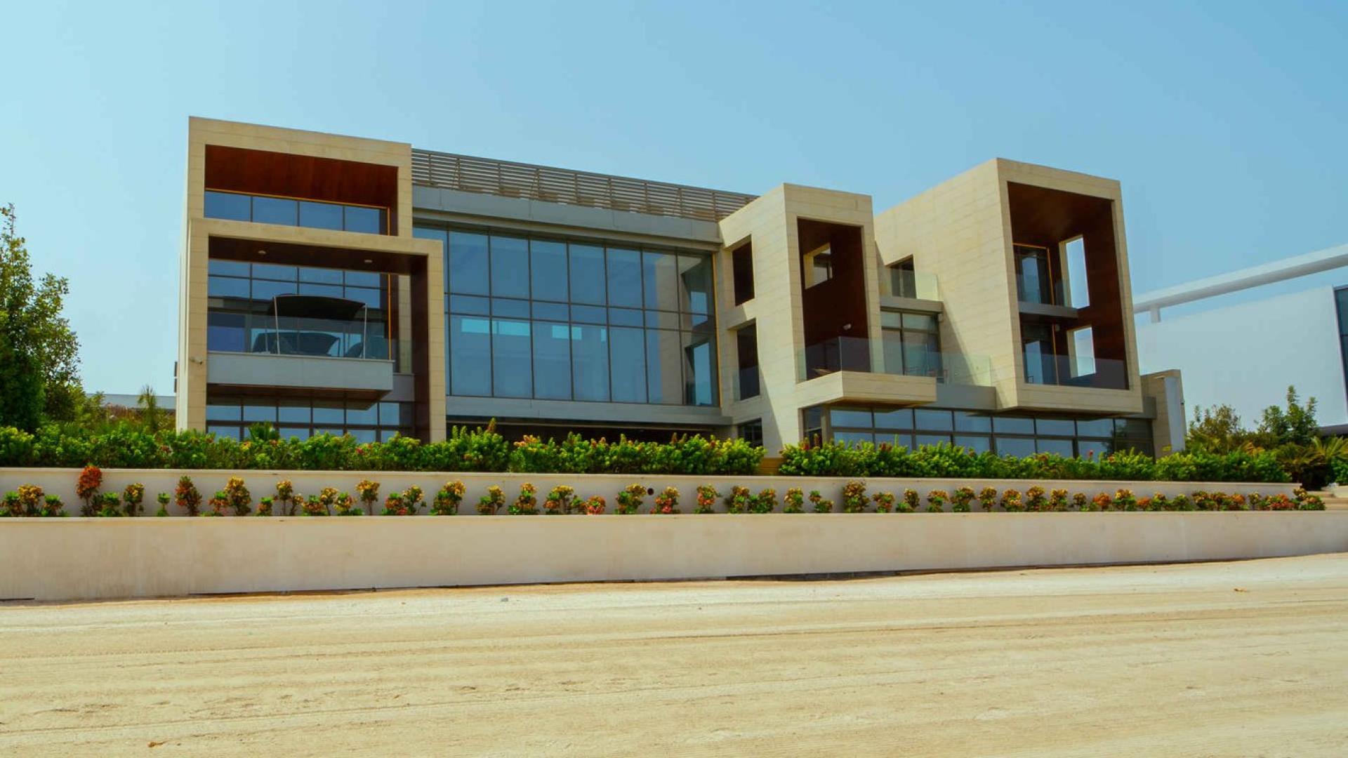 Bespoke custom-built villa exterior in Signature Villas, Palm Jumeirah, for sale