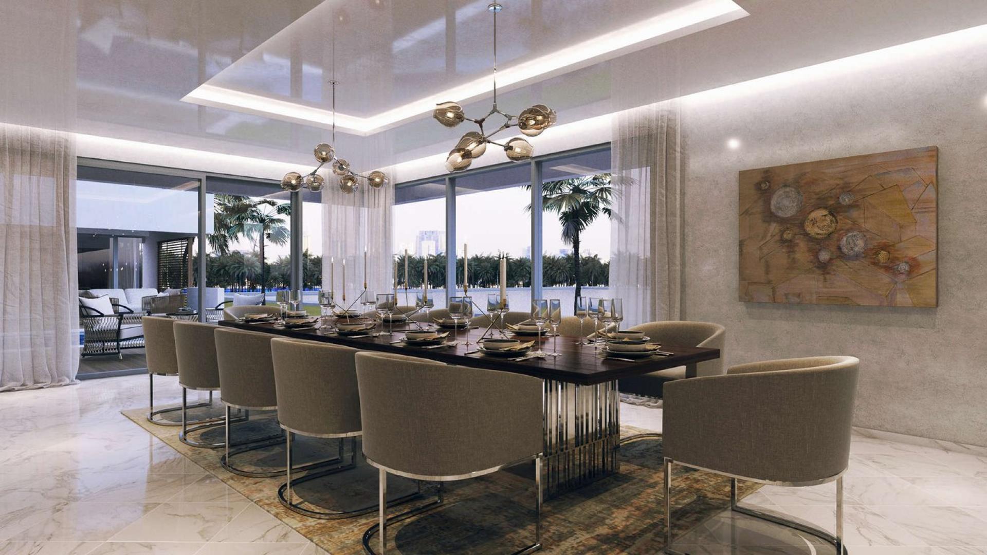 Exquisite six-bedroom villa exterior in Sobha Hartland, Dubai Water Canal view, MBR City