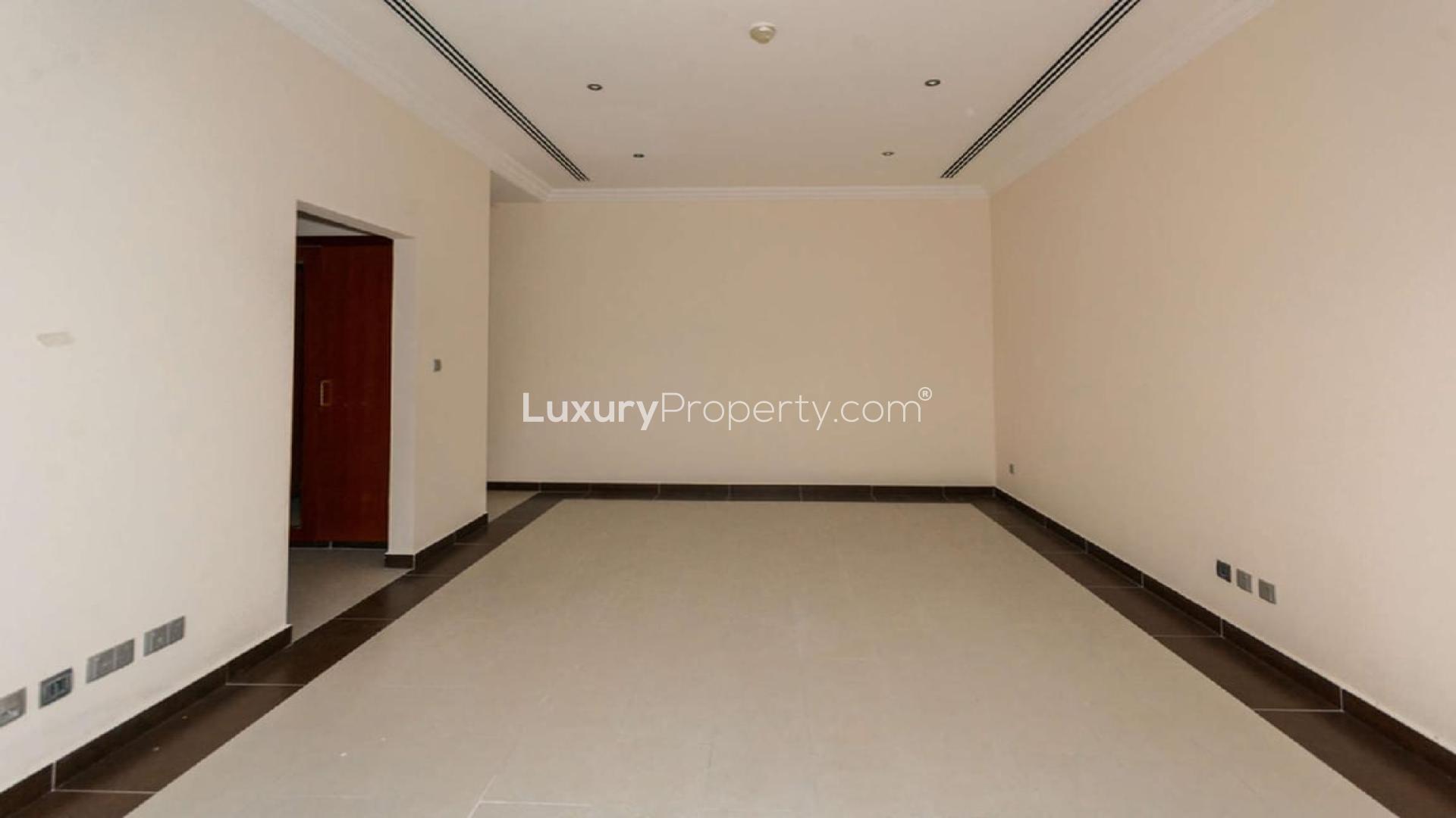 Spacious 6-bedroom villa exterior in Jumeirah Golf Estates, Fire community, available for rent