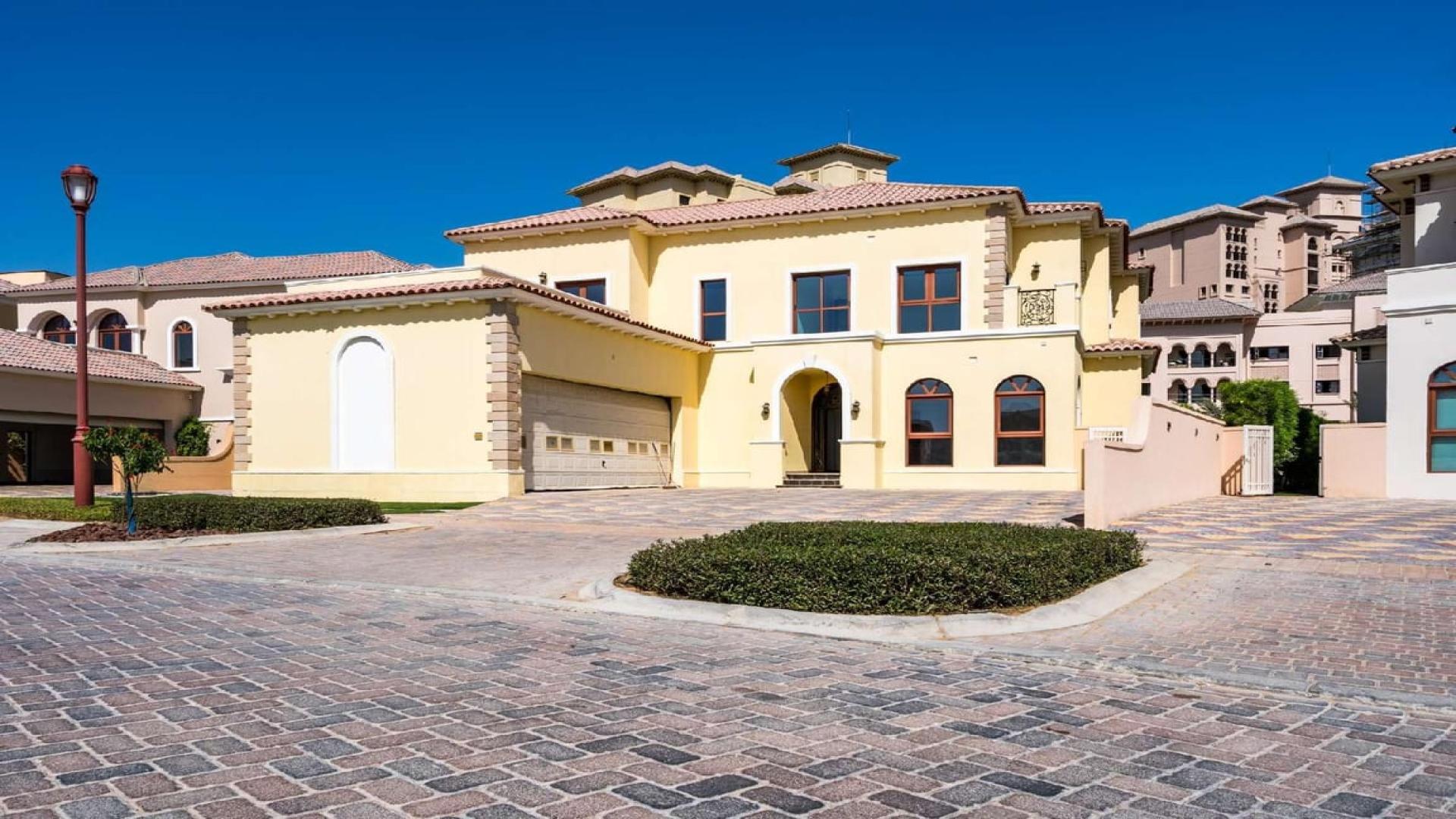 Grand 6-bedroom villa exterior in Jumeirah Golf Estates, Fire community, for sale