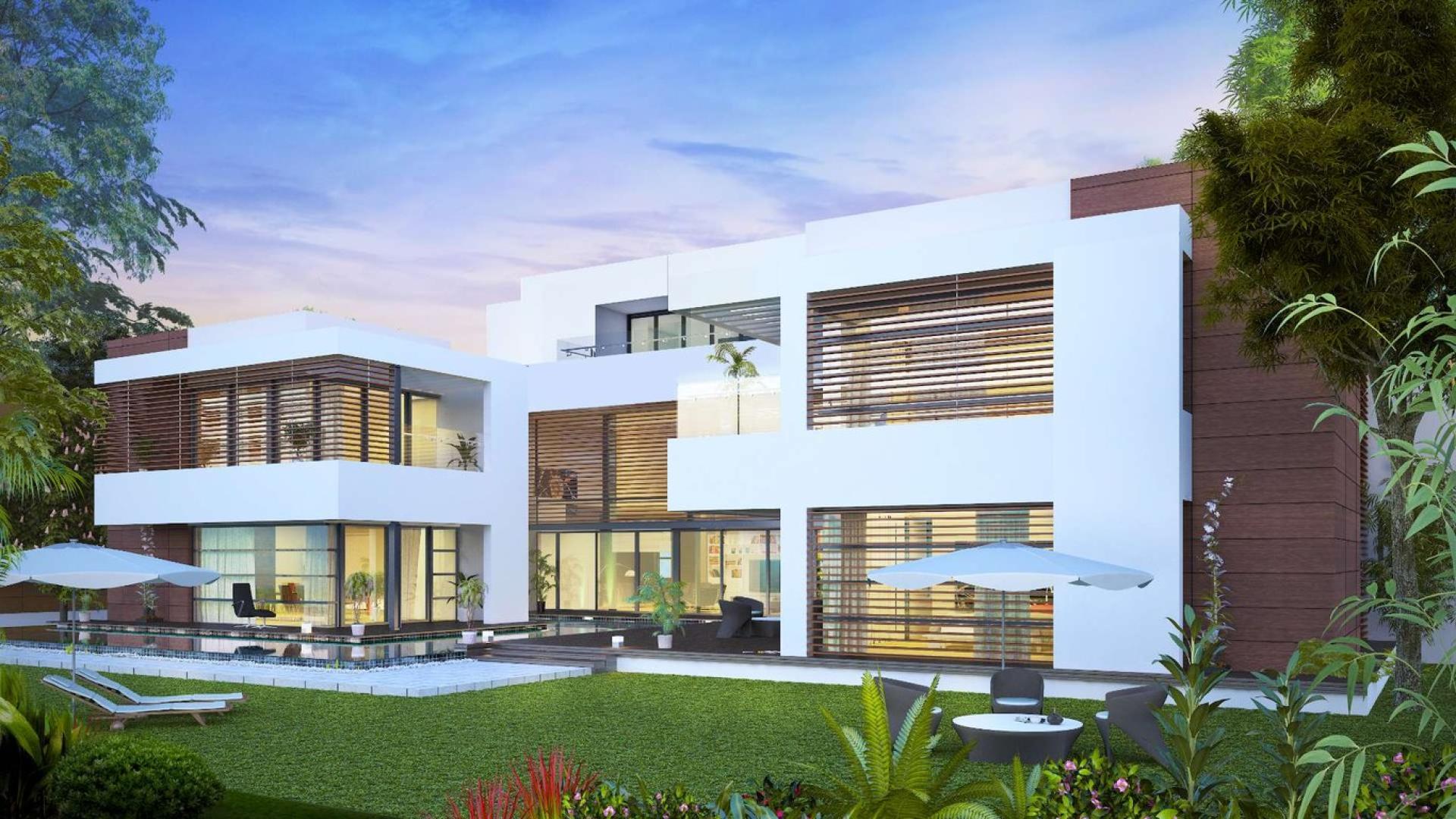 Stunning 6-bedroom villa with pool and garden in Sobha Hartland, canal views