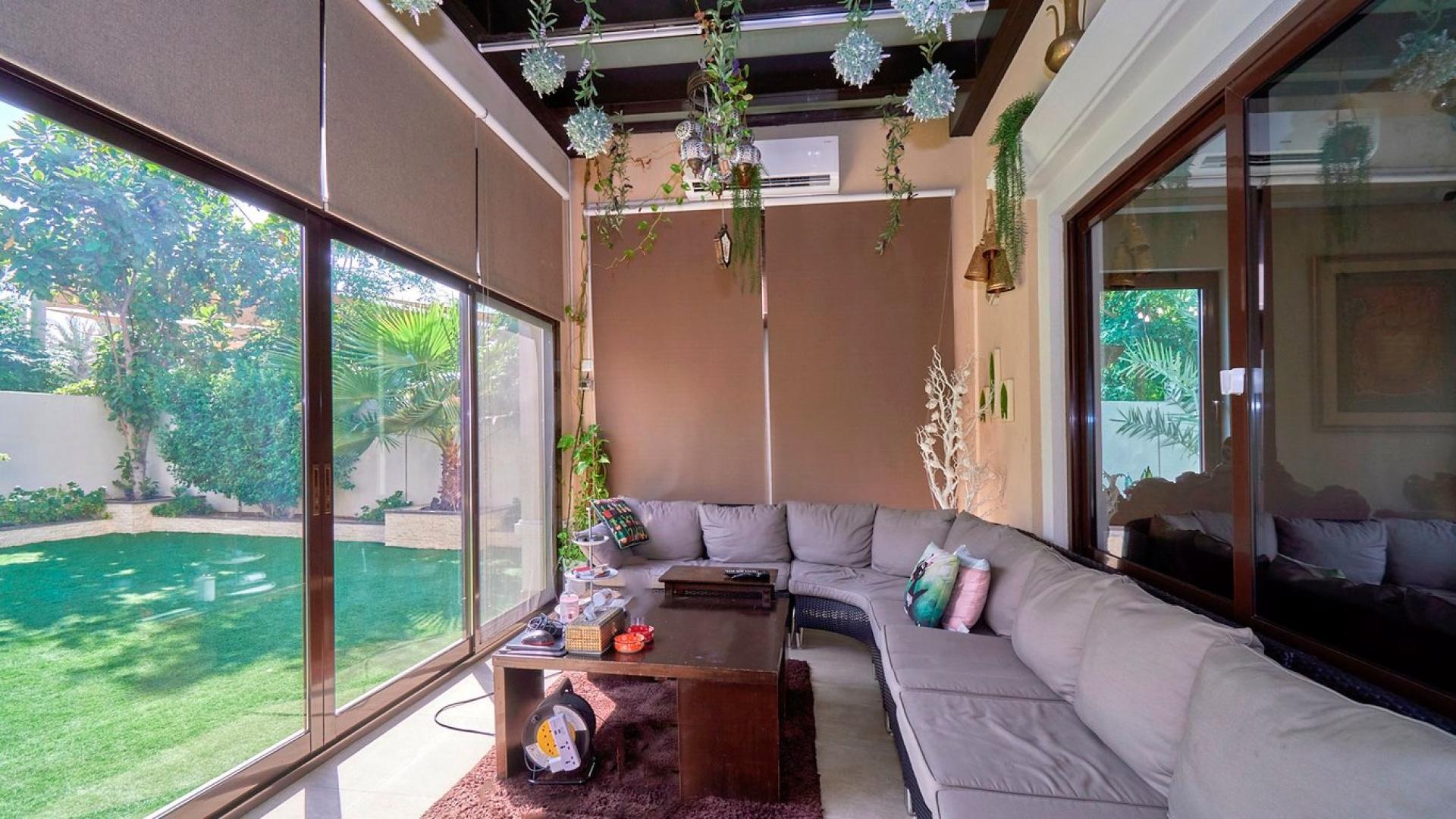 Single Row Villa entrance with landscaped garden in Rasha, Arabian Ranches 2