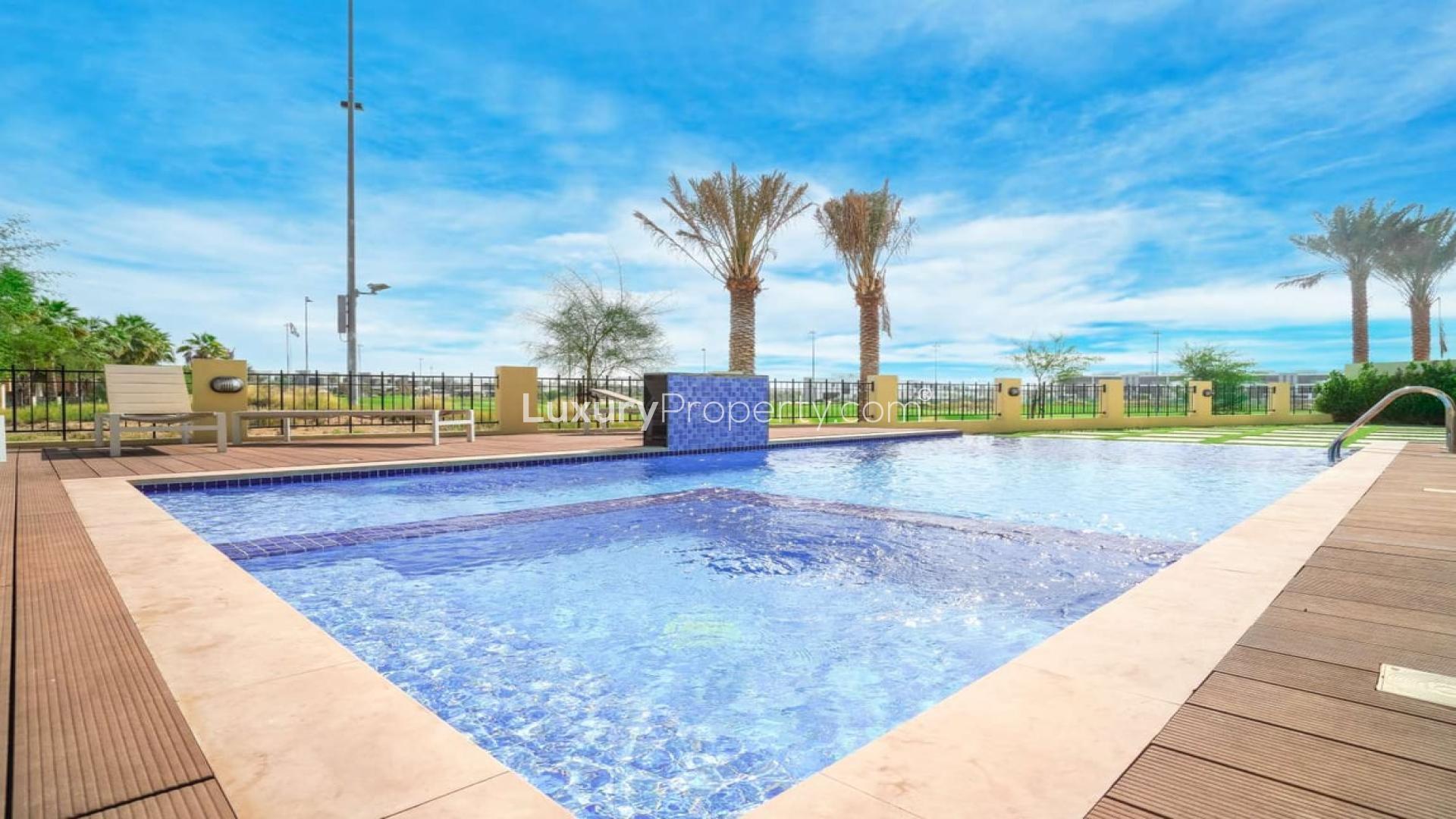 Luxury villa with private pool, spacious patio, Damac Hills, Silver Springs, for sale