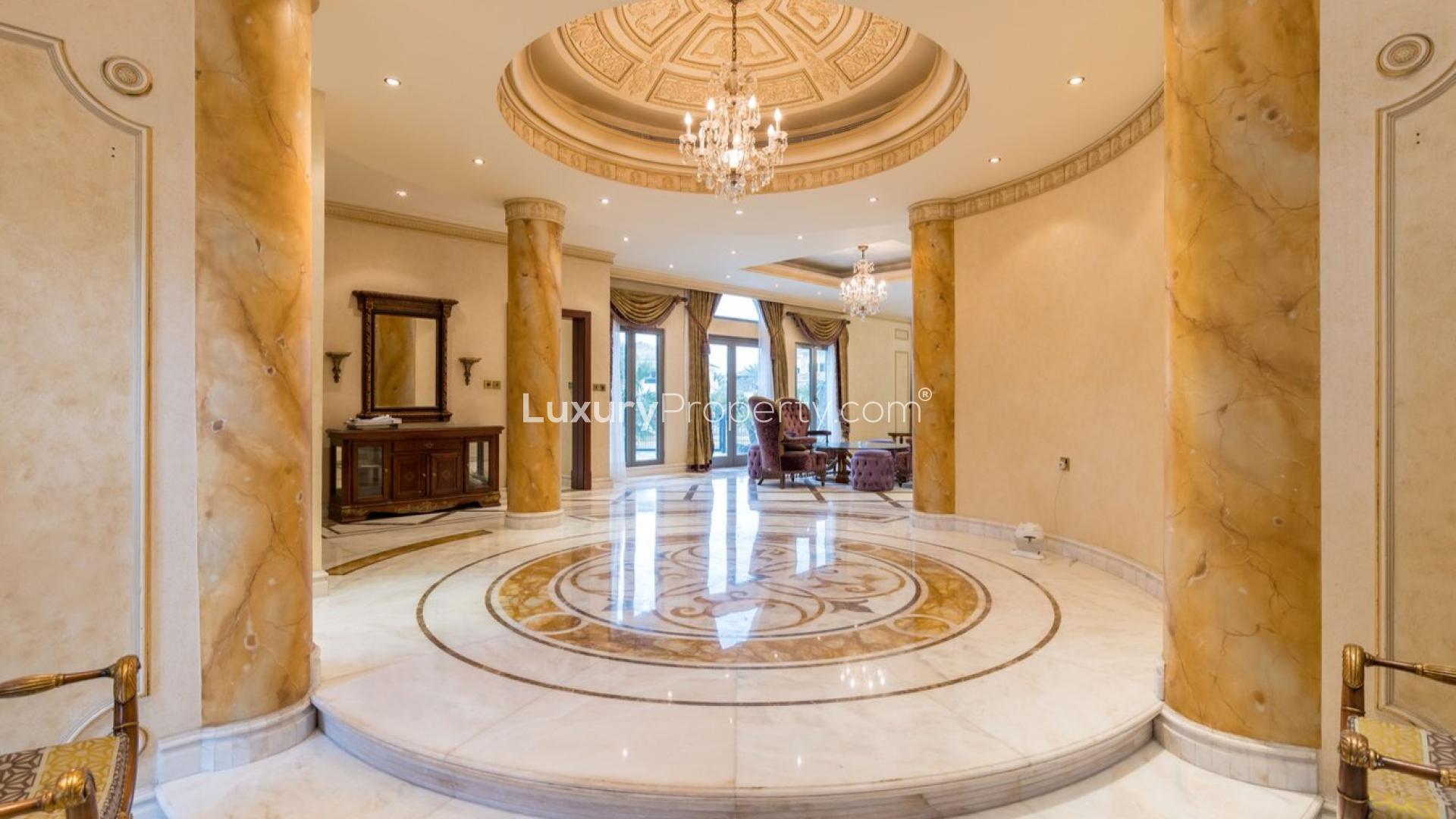 Luxury six-bedroom villa exterior in Palm Jumeirah, Signature Villas, investment opportunity