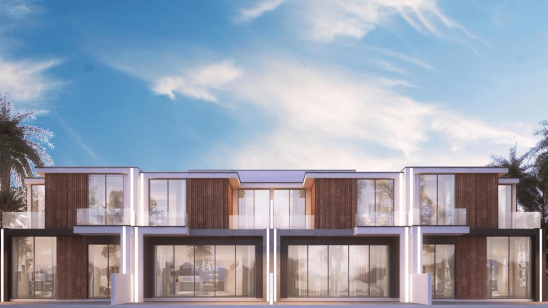 Modern villa exterior in Paradise Hills, Golf City, available for sale. Studio layout.