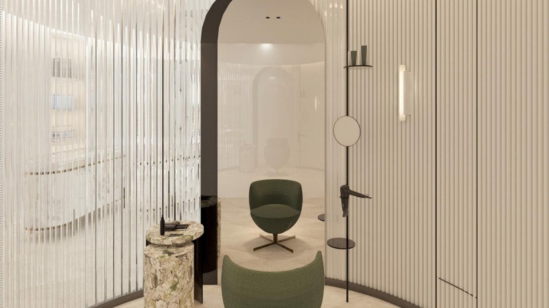 Luxurious walk-in closet in 6-bedroom Ritz-Carlton apartment, Business Bay, for sale