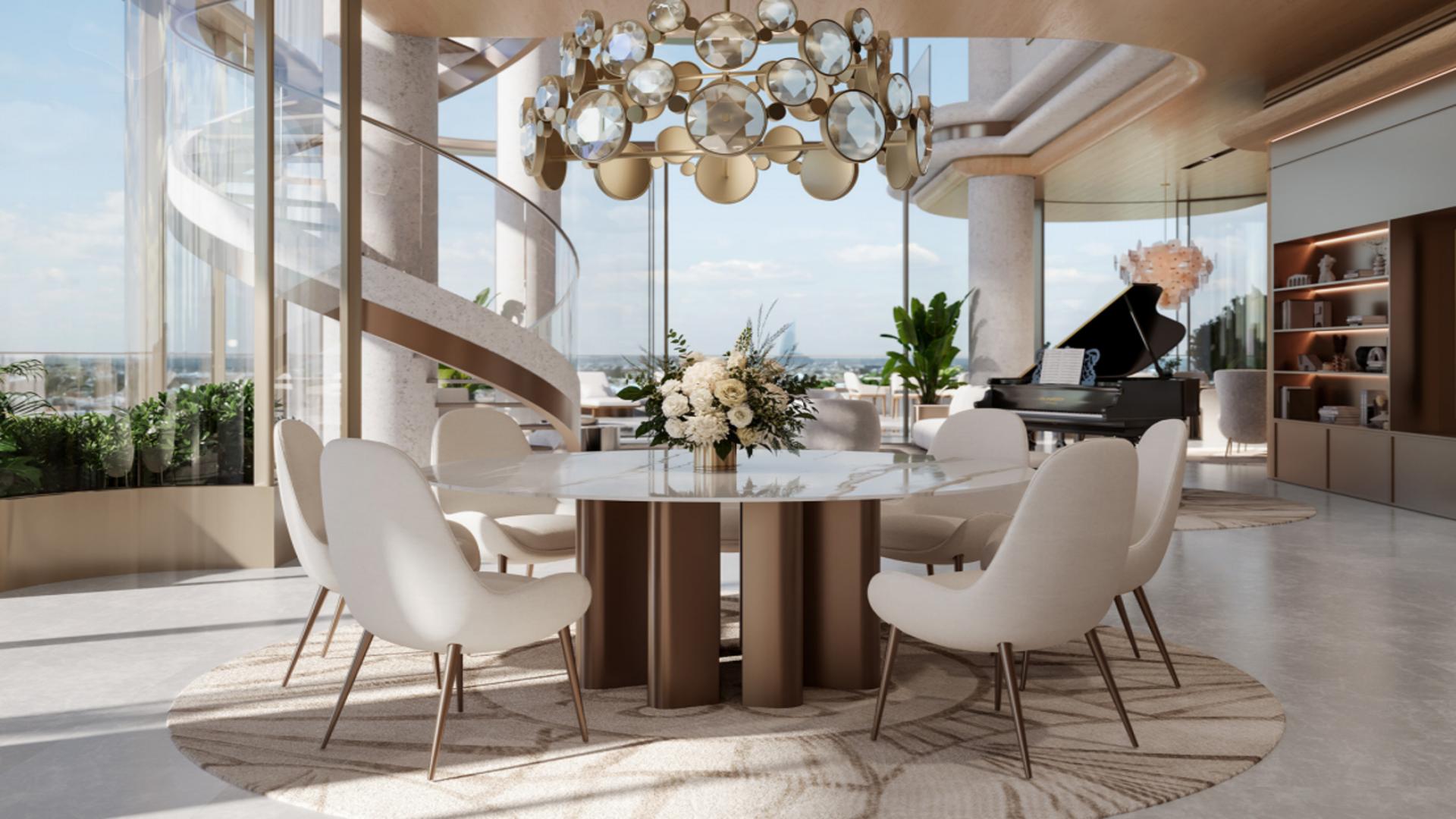 Luxurious six-bedroom apartment with spiral staircase and city view in Jumeirah's The Rings