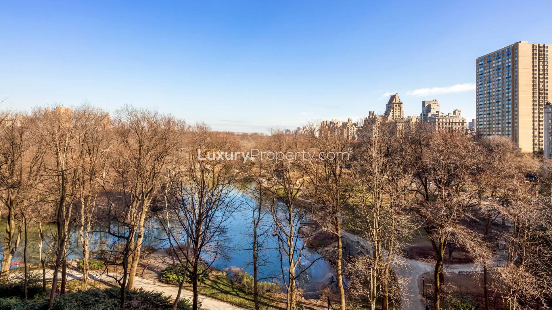 Luxurious living room in The Plaza Residence apartment, Manhattan, featuring elegant decor and furnishings
