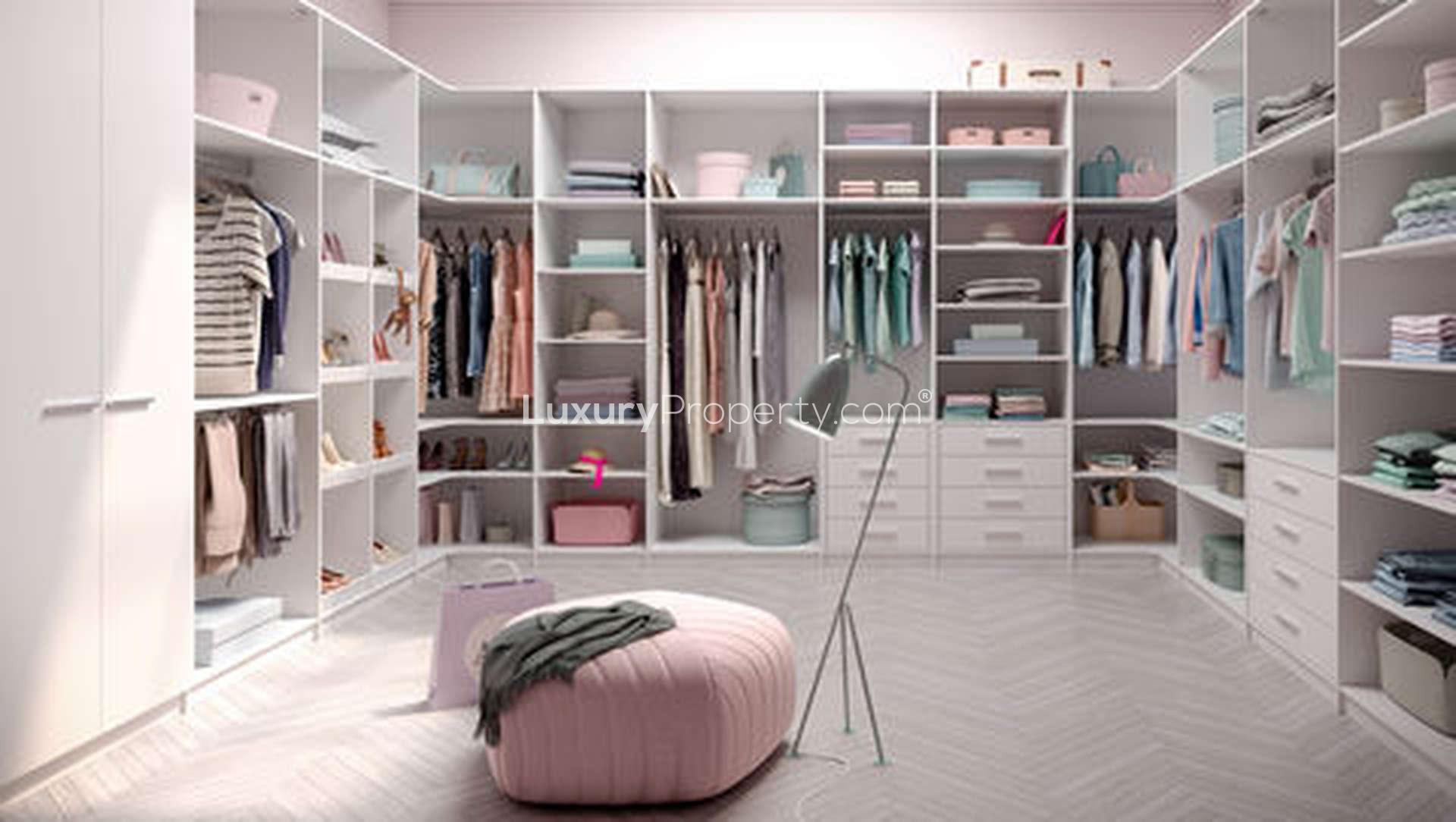 Luxurious walk-in closet in six-bedroom apartment, The Residences at No.35, Lagos