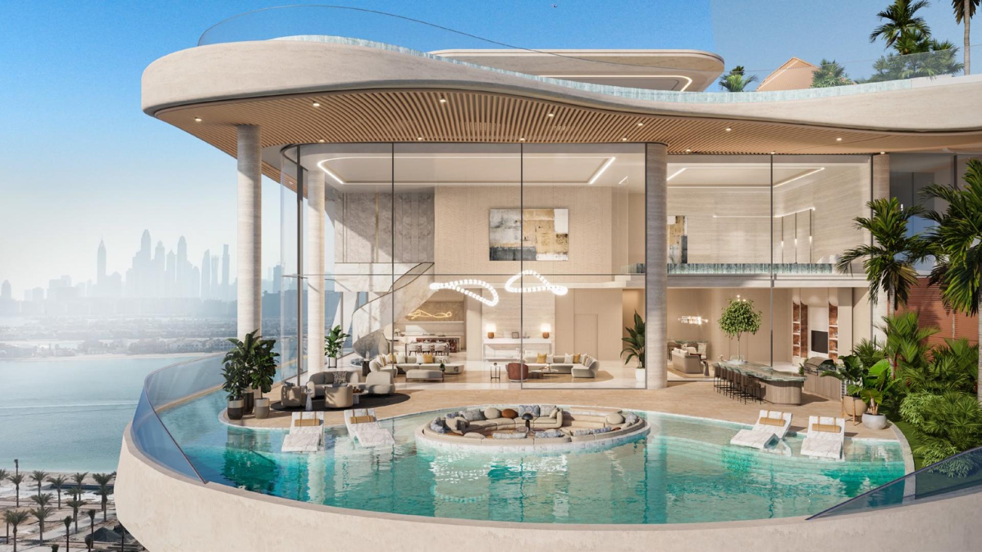 Luxurious Palm Jumeirah penthouse with stunning sea views and modern interior, One Crescent