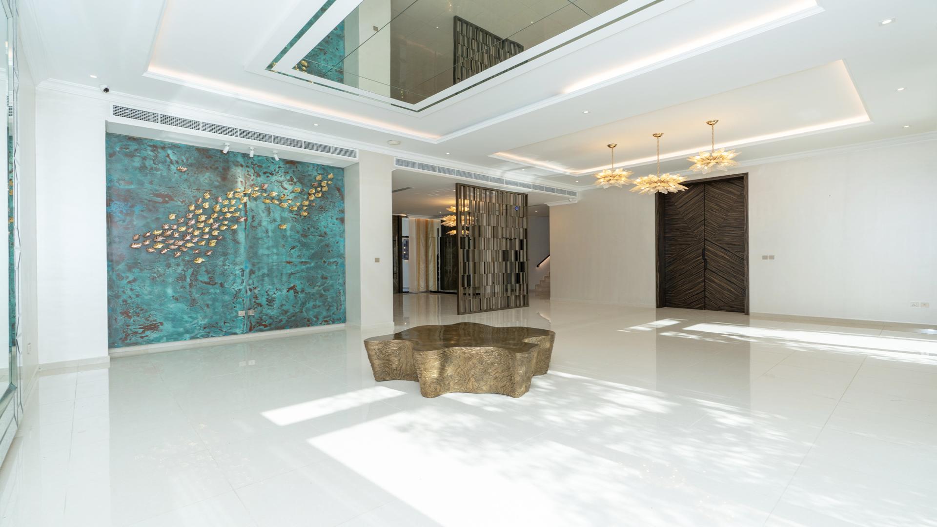 Luxury villa interior with modern decor in Damac Hills, Brookfield 1, vacant for rent