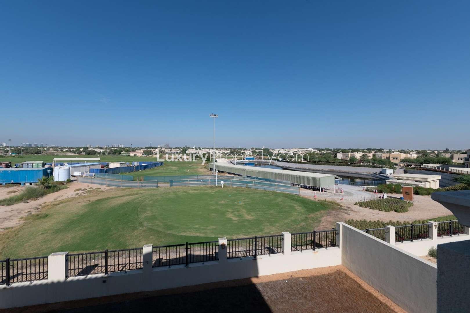 Six-bedroom villa exterior in Aseel, Arabian Ranches, available for rent