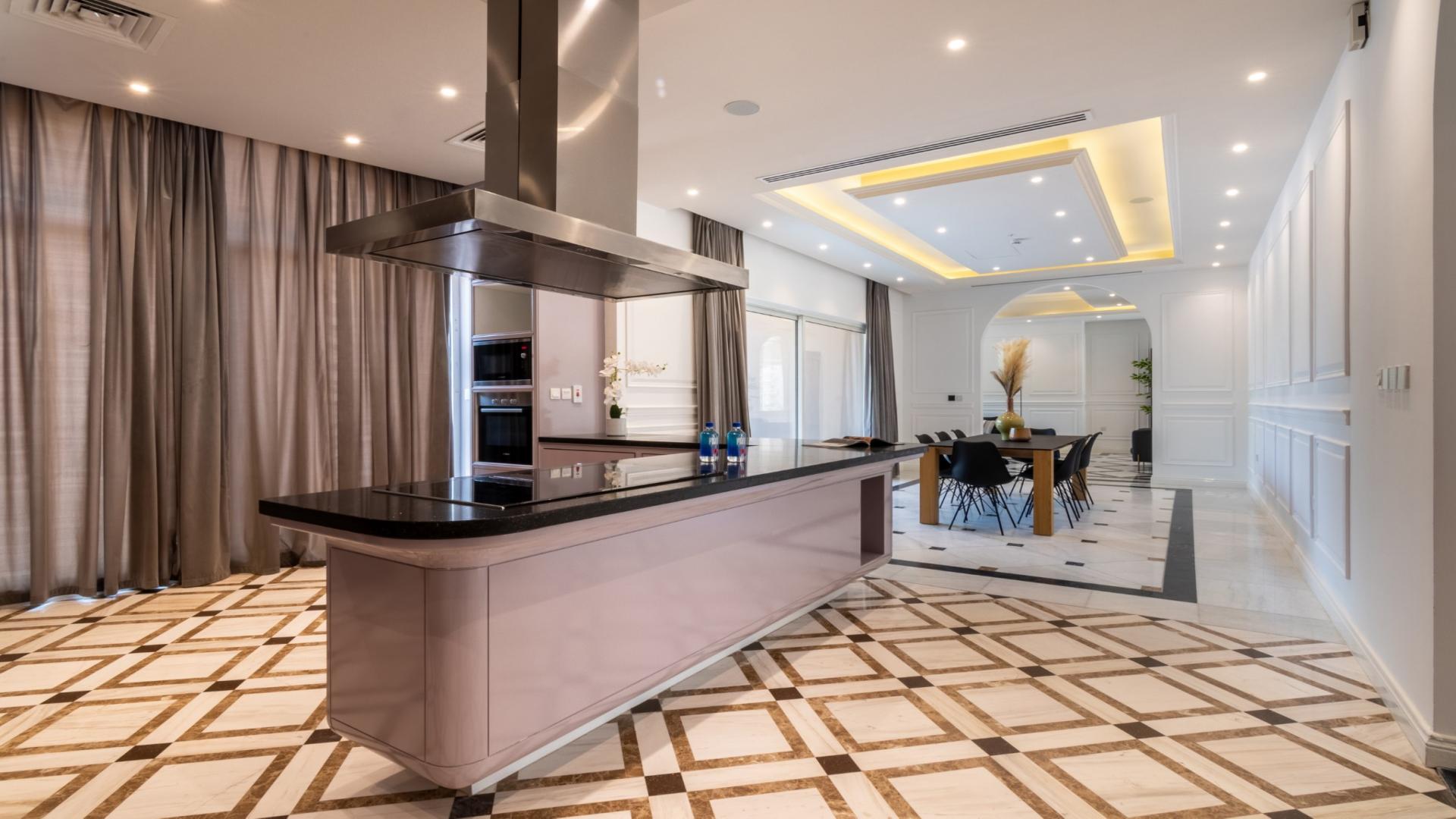 Luxurious master bedroom in family villa, Jumeirah Golf Estates, Dubai, with modern decor