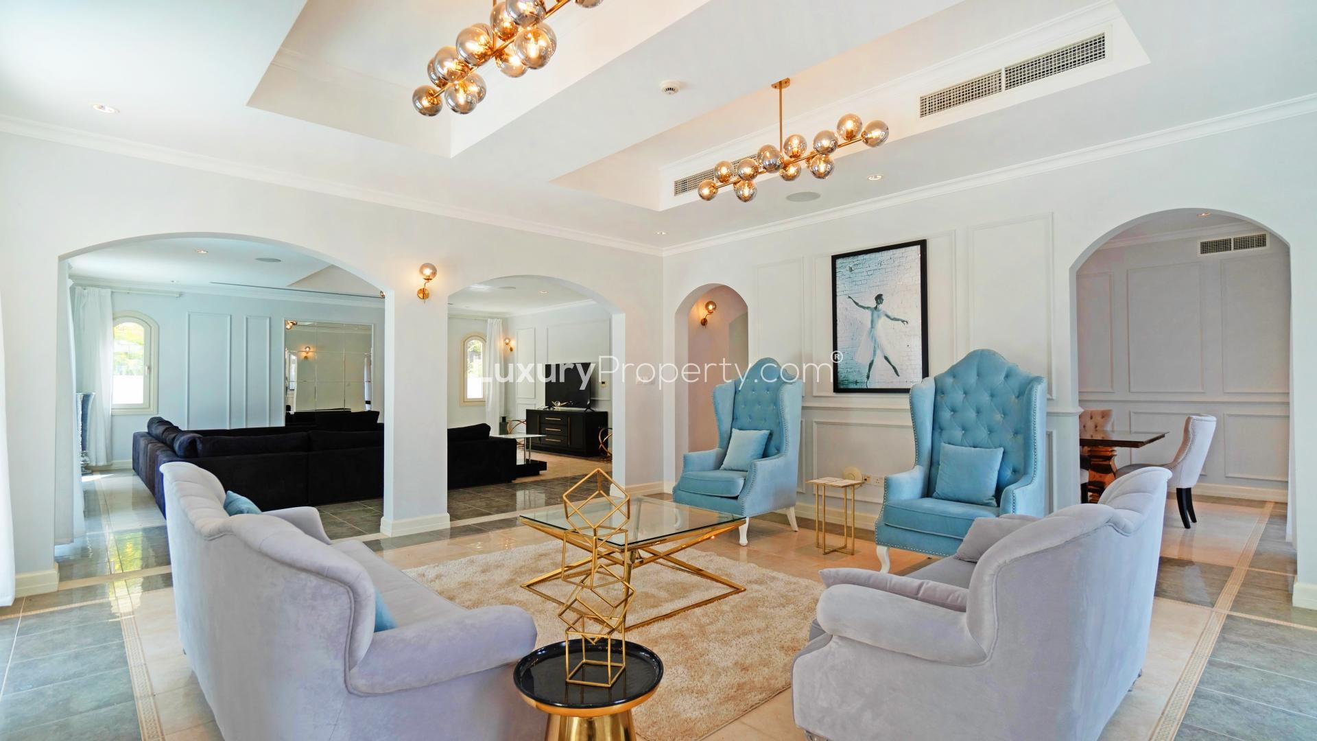 Stunning 6-bedroom villa for rent in Jumeirah Golf Estates, Earth community, exterior view
