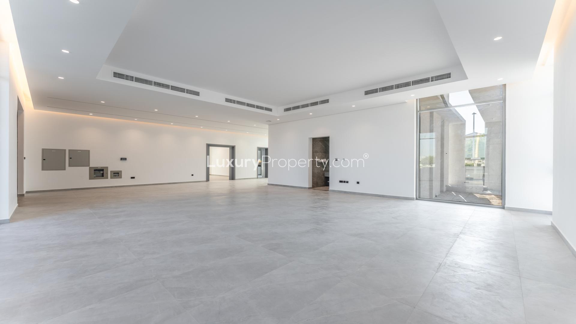 Spacious living area in brand new 6-bedroom villa, Al Barsha South 2 for rent