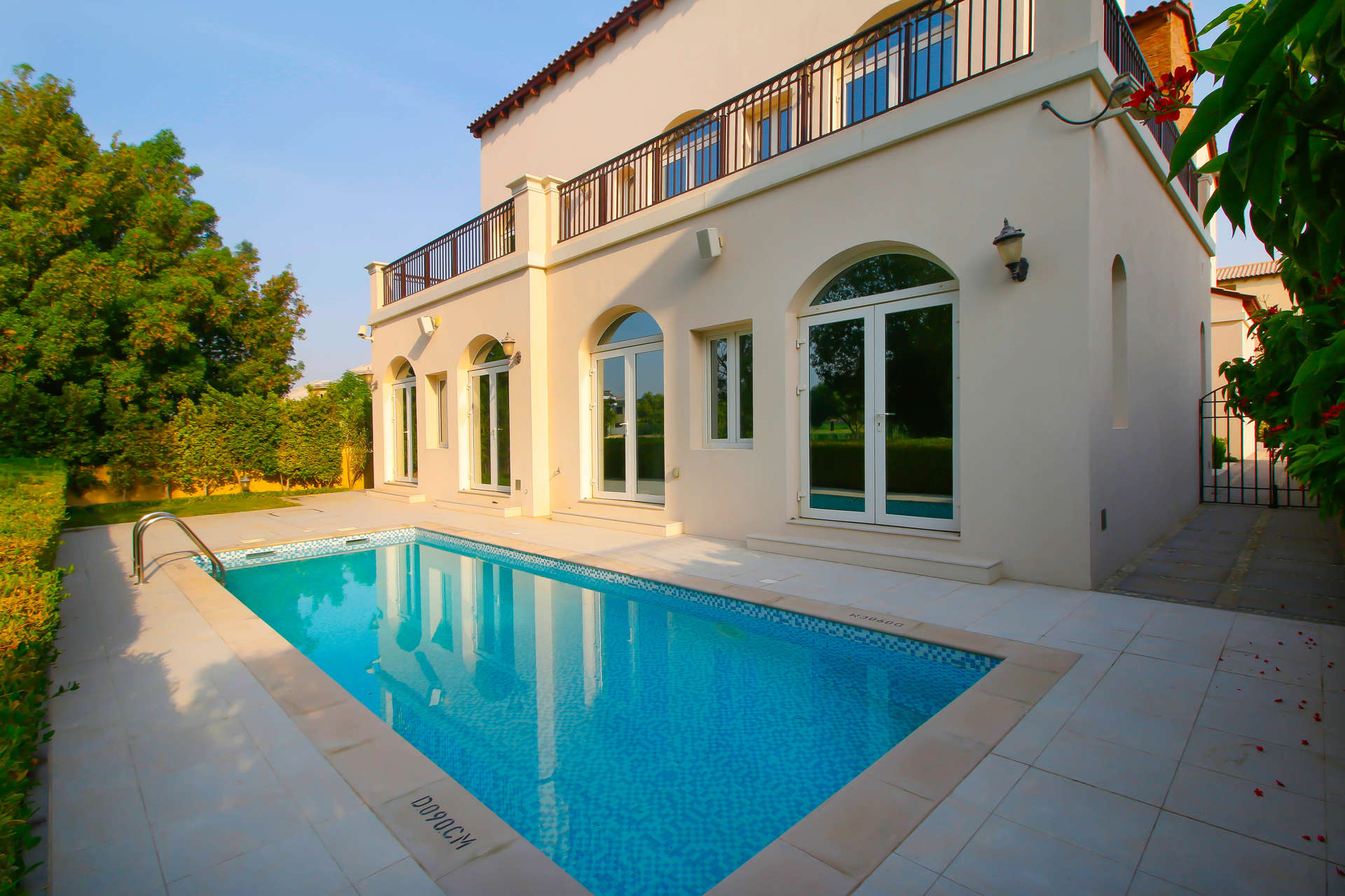 Beautiful 6-bedroom Enzo Villa exterior in Jumeirah Golf Estates, Earth community