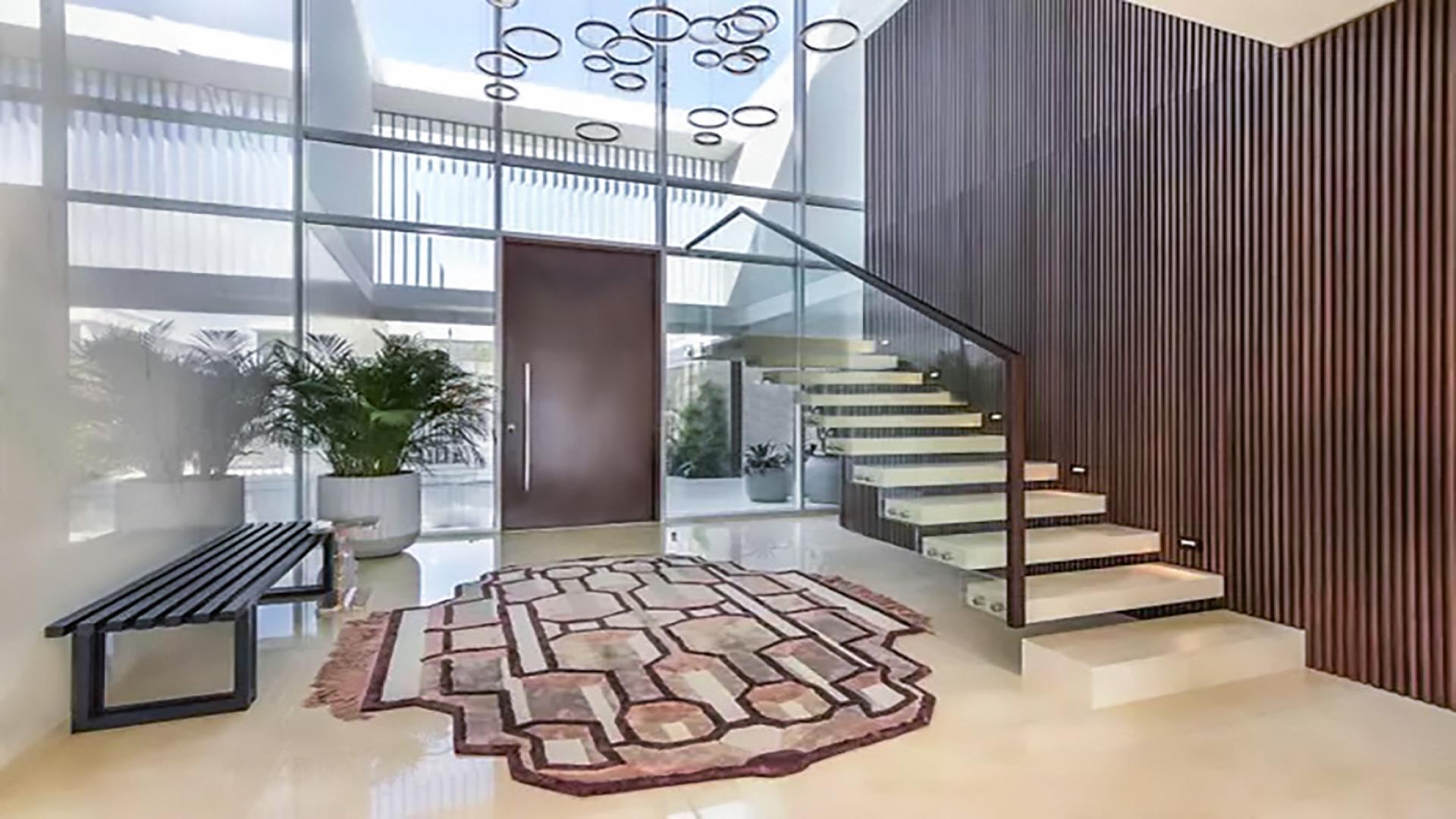 Furnished villa with pool view at night, Dubai Hills Estate, Parkway Vistas for rent