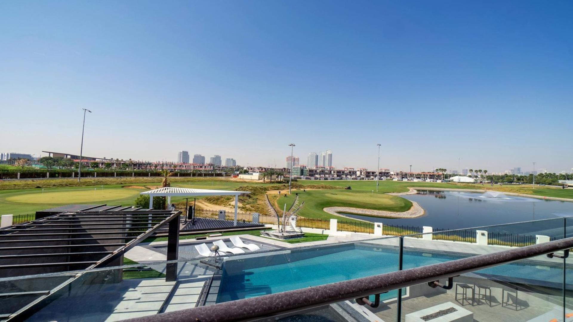 Modern living room in upgraded 6-bedroom villa, Veneto, Damac Hills, with stylish furnishings