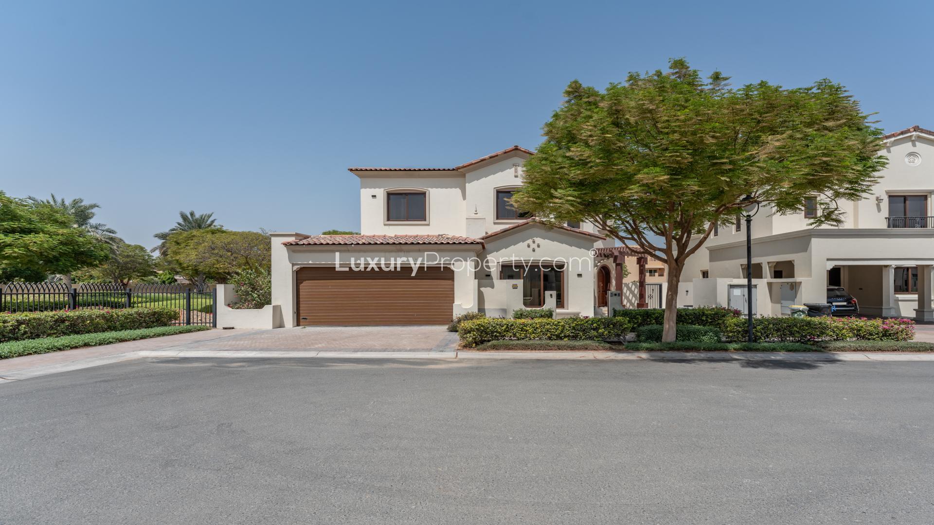 Luxurious living room in 4-bedroom villa, Aseel, Arabian Ranches, elegant decor and large windows