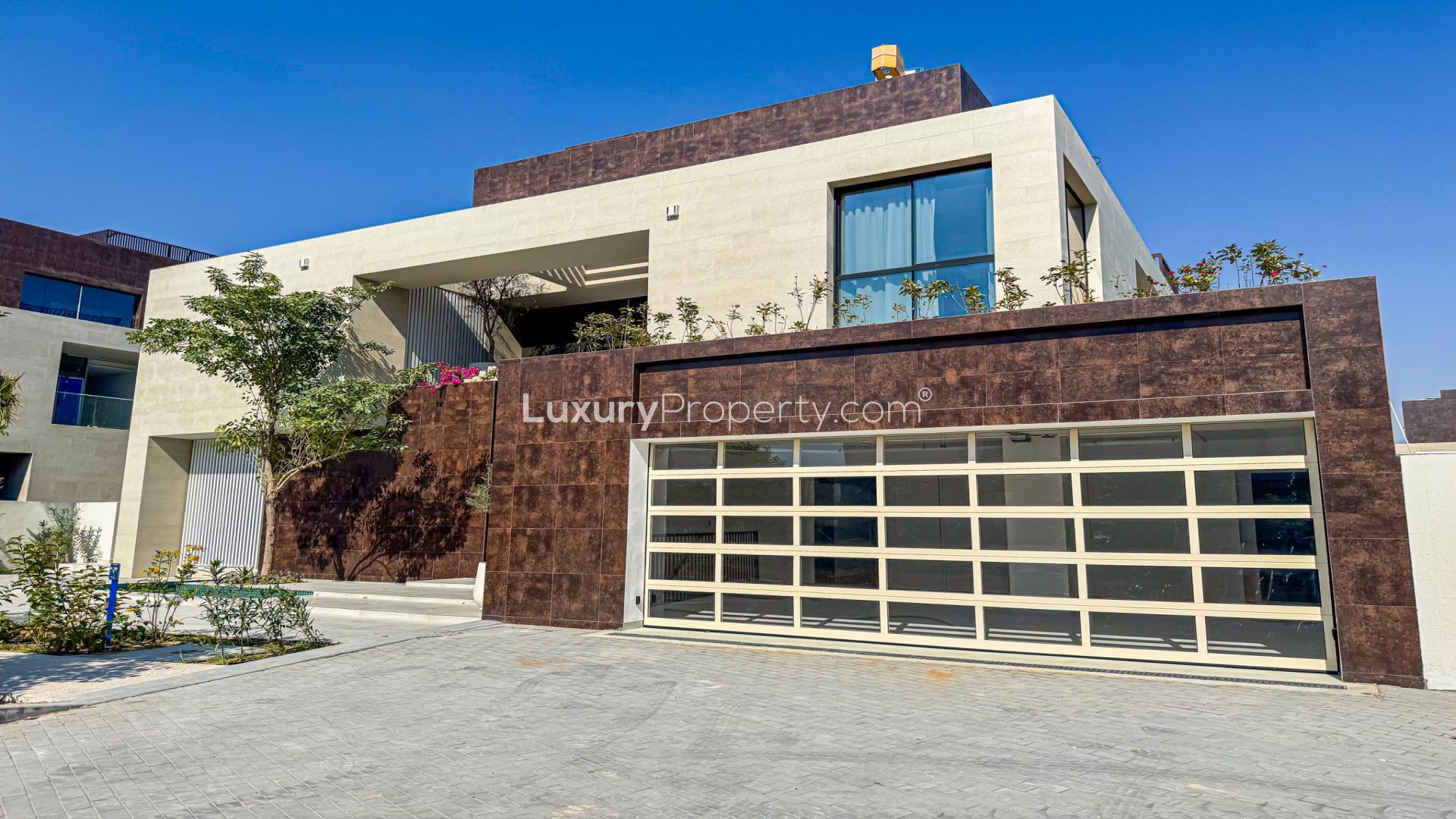 Luxurious living room in Lunaria Mansion, Al Barari villa for sale, elegant interior design