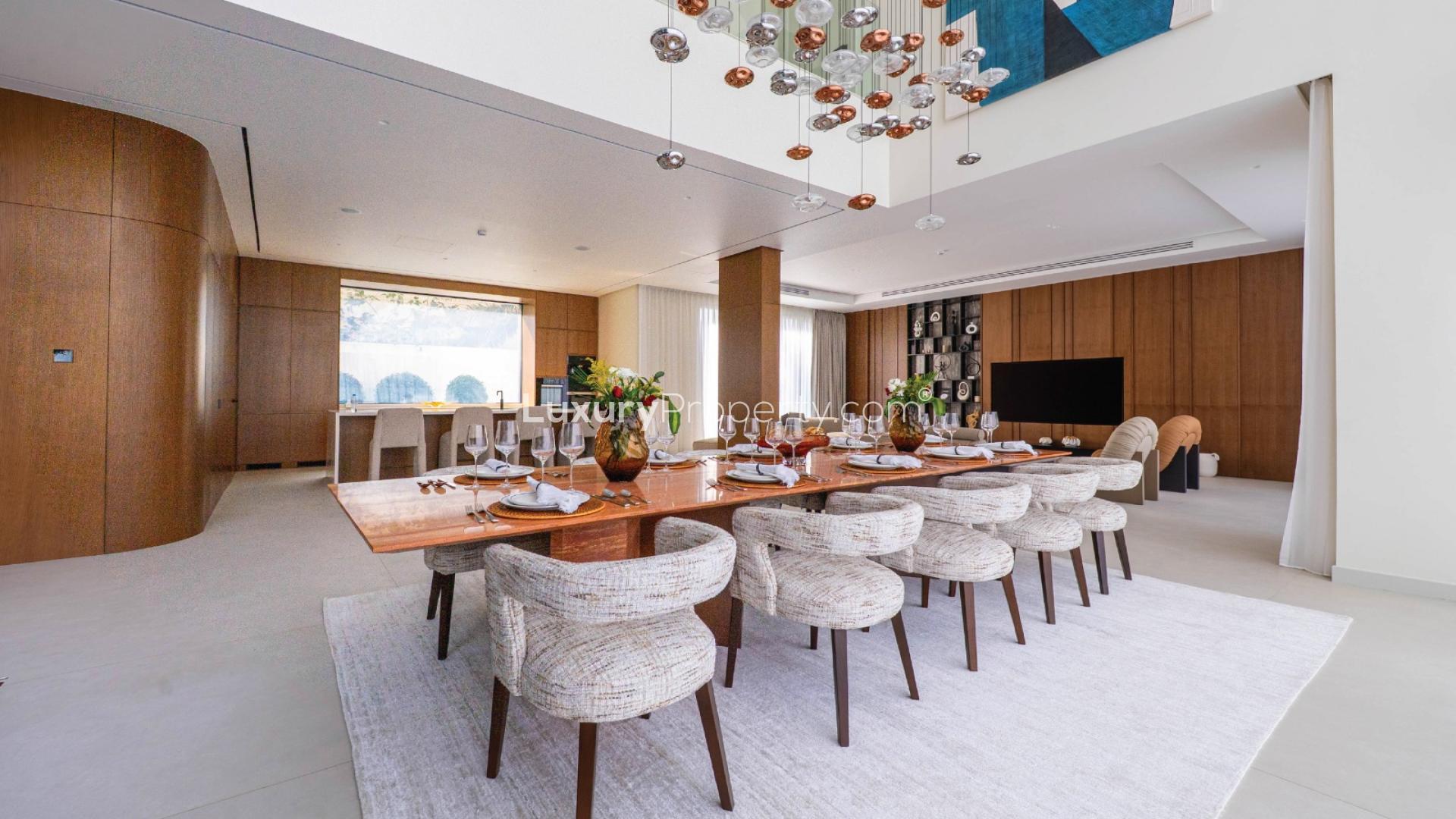 Modern 6-bedroom villa with pool for sale in Pearl Jumeirah, Naia community