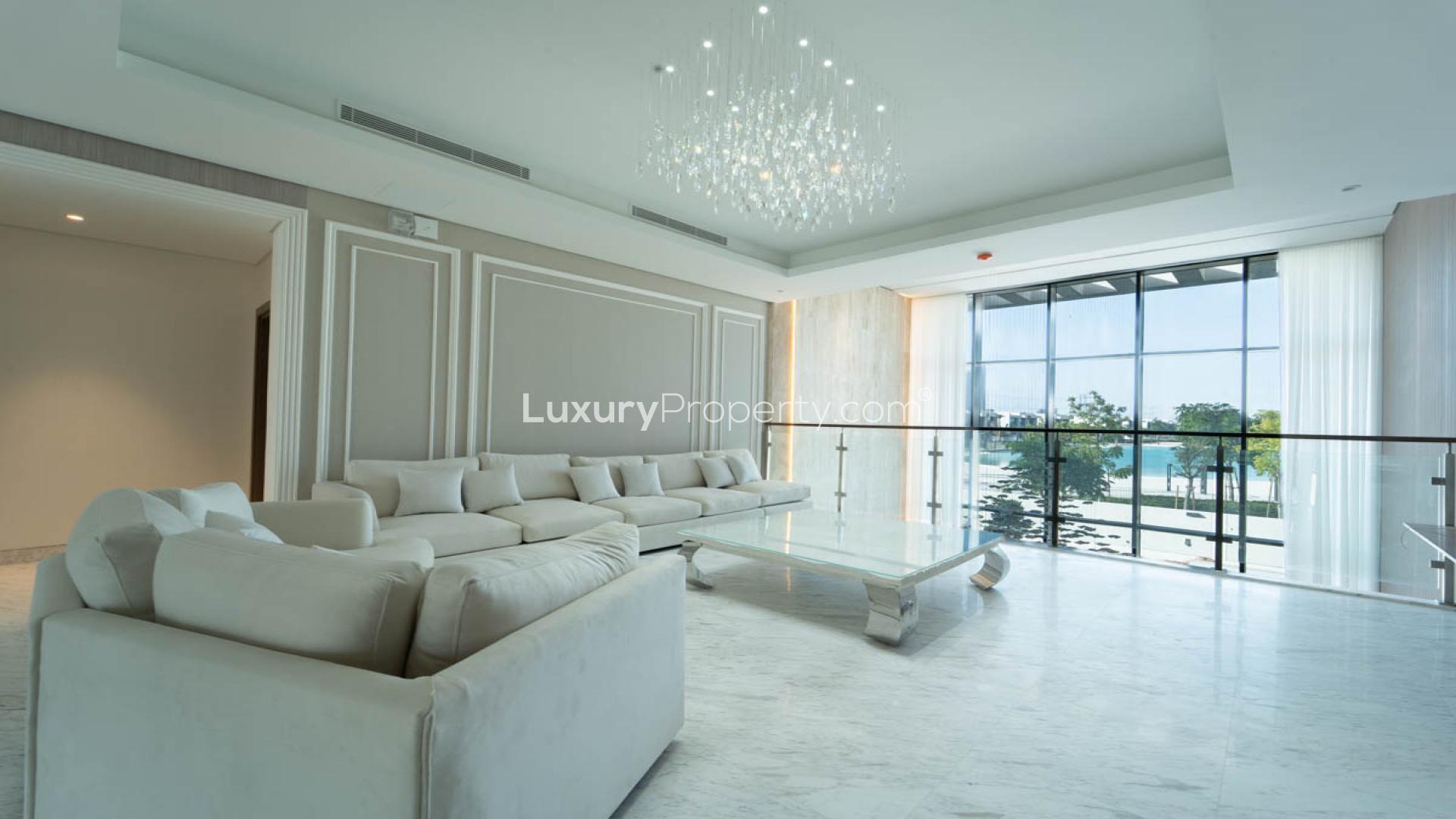 Modern staircase in luxury villa, District One Phase III, spacious interior with elegant design