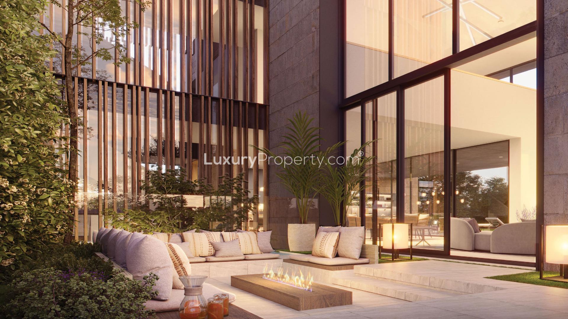 Luxurious living room in Tilal Al Ghaf villa, Serenity Mansions 2, modern design