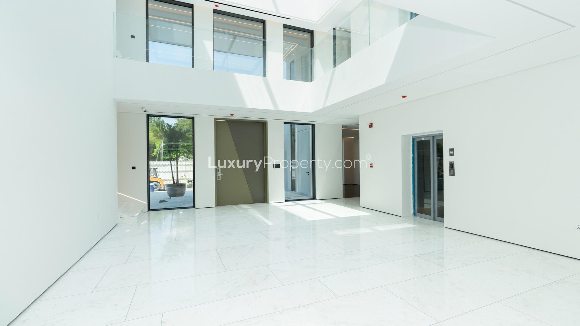 Exterior of custom-built 6-bedroom lagoon villa in Sobha Hartland, Mohammed Bin Rashid City