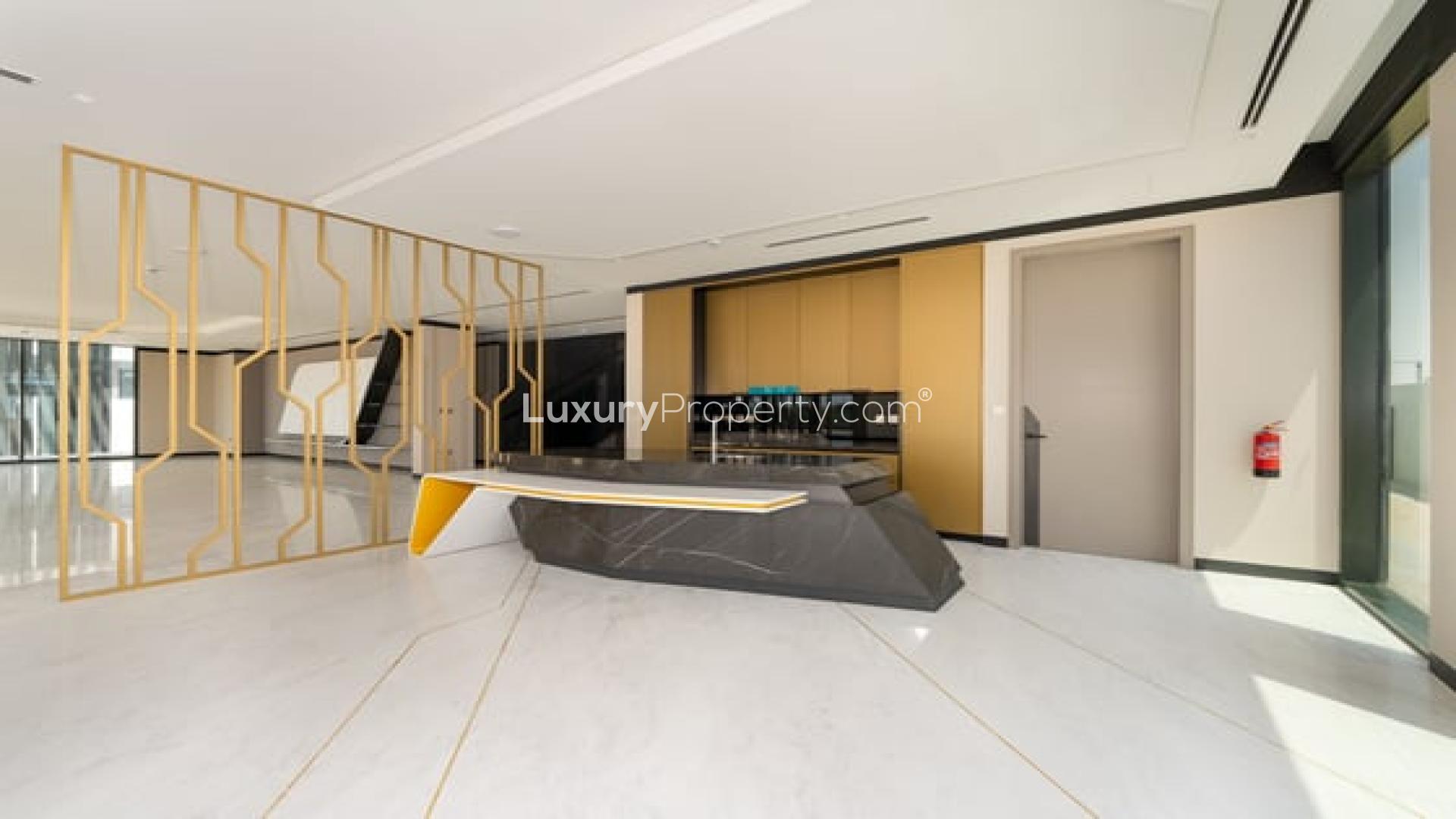Luxurious open-plan interior in Lamborghini branded villa, Dubai Hills Estate, Majestic Vistas