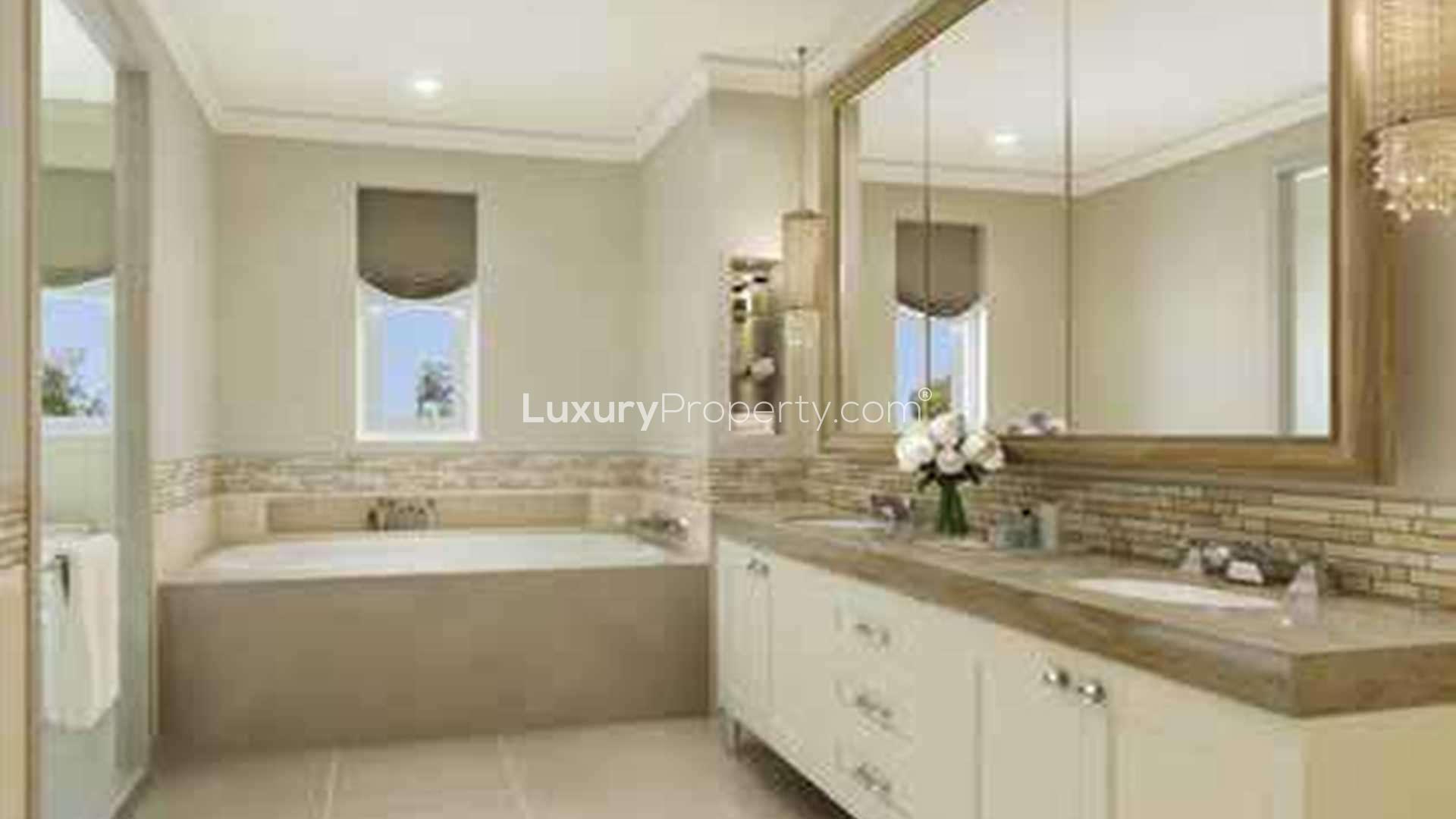 Opulent Aseel Villa in Arabian Ranches, lush greenery, spacious 6-bedroom luxury home