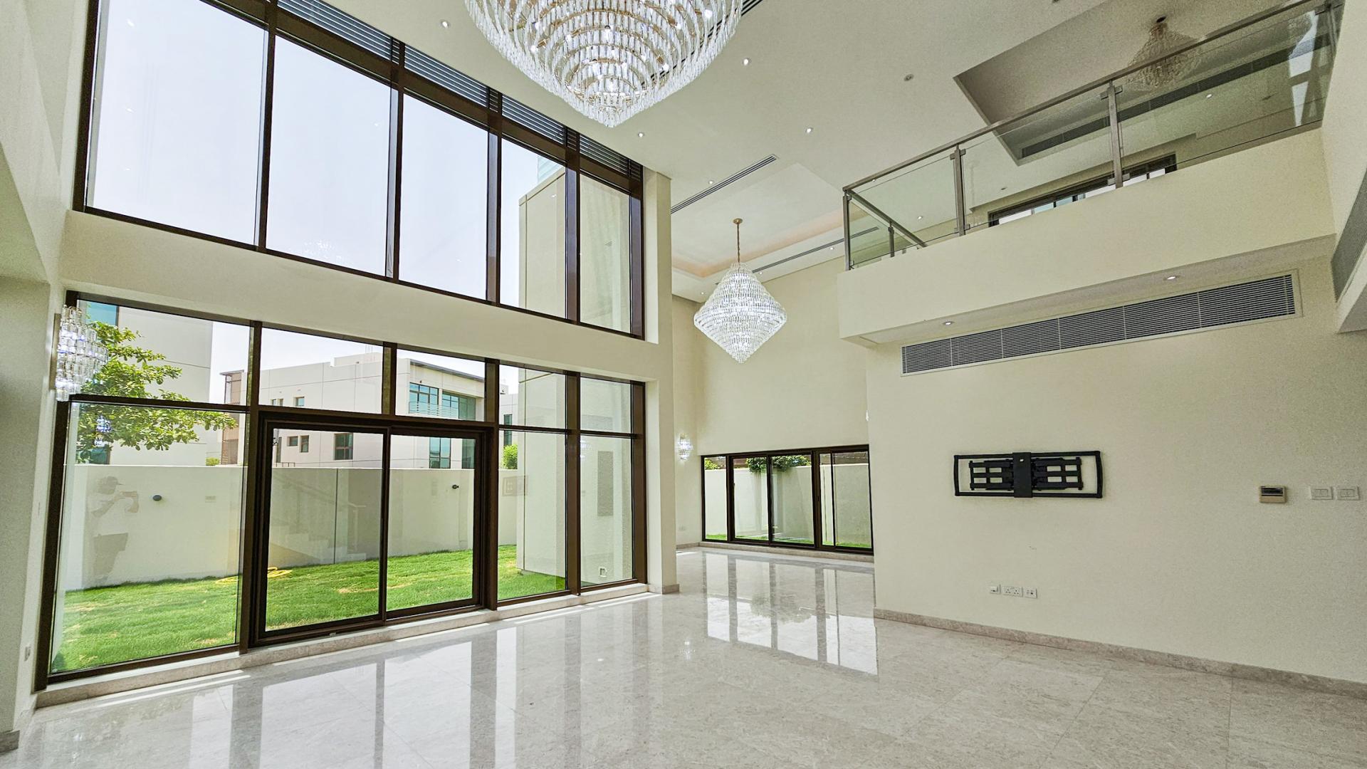 Expansive backyard of 6-bedroom villa in Meydan Gated Community, Grand Views, for sale