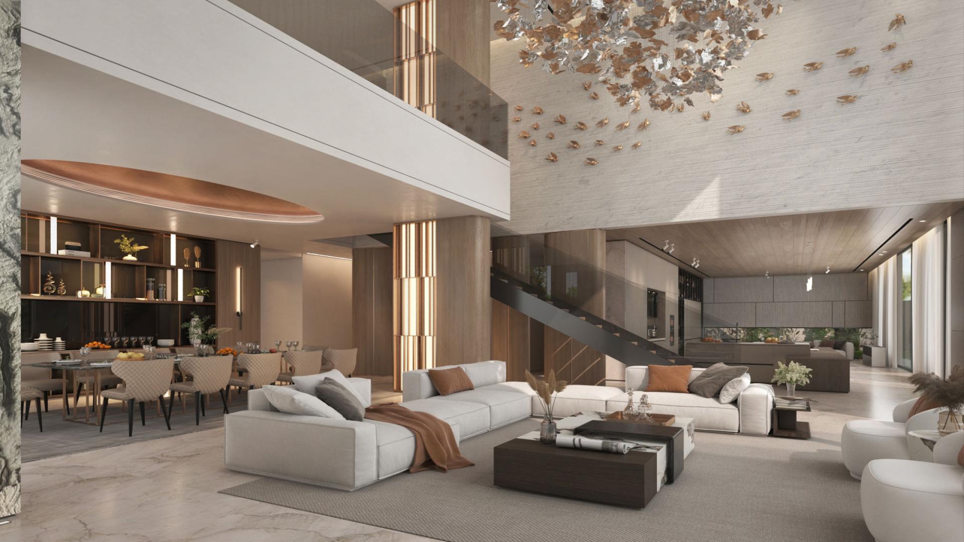 Custom-built waterfront villa in Pearl Jumeirah, Dubai, with modern architecture and skyline views