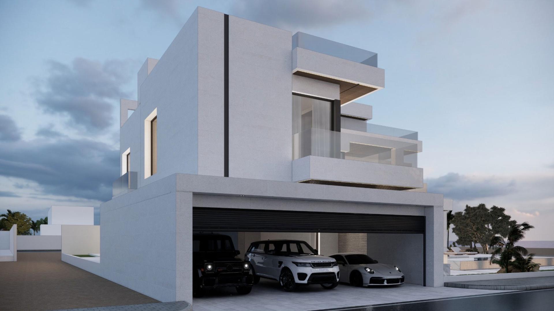 Luxurious living room in Pearl Jumeirah villa with modern decor and large windows