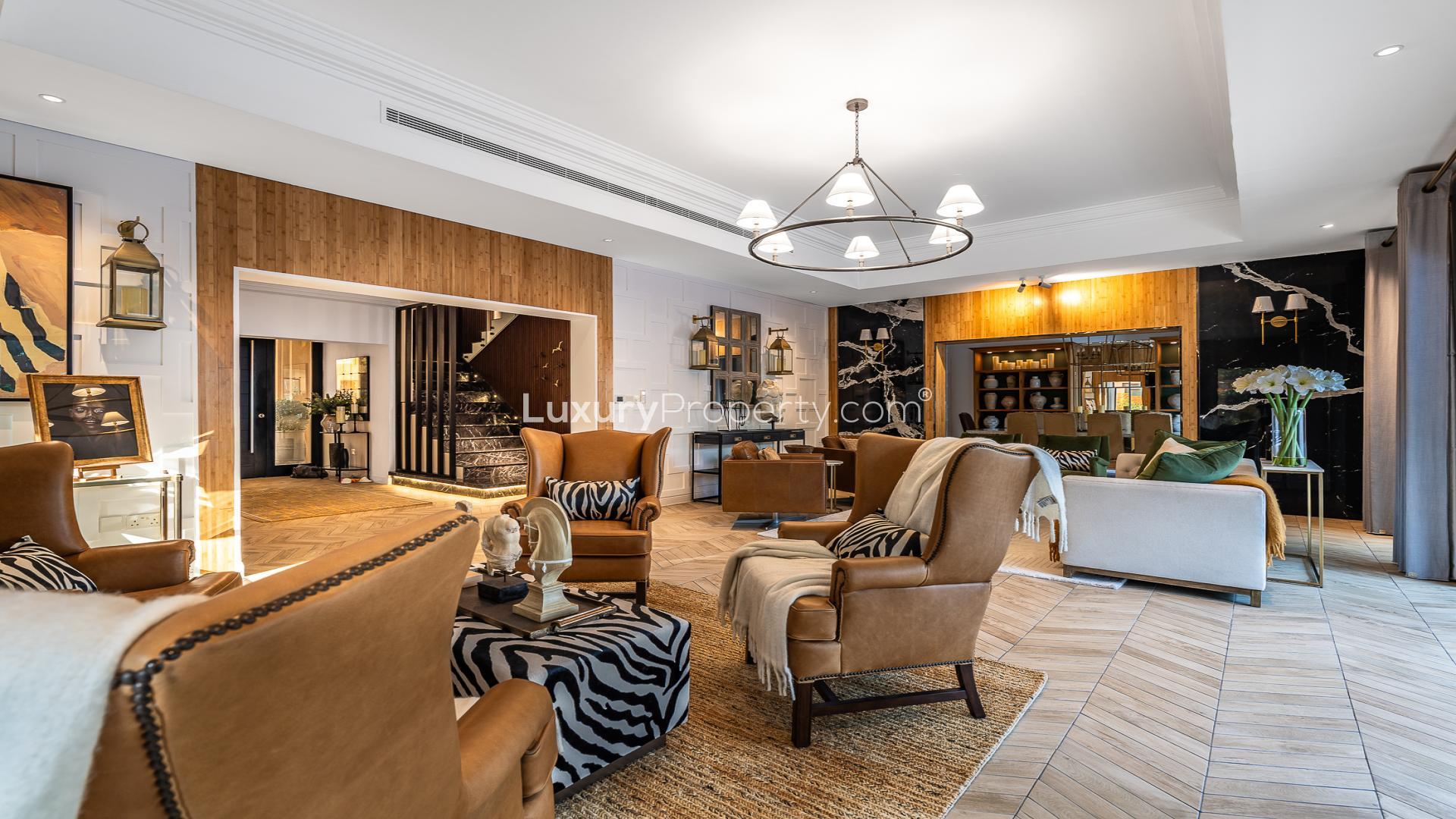 Luxurious living room in six-bedroom villa for sale, Al Furjan North Village