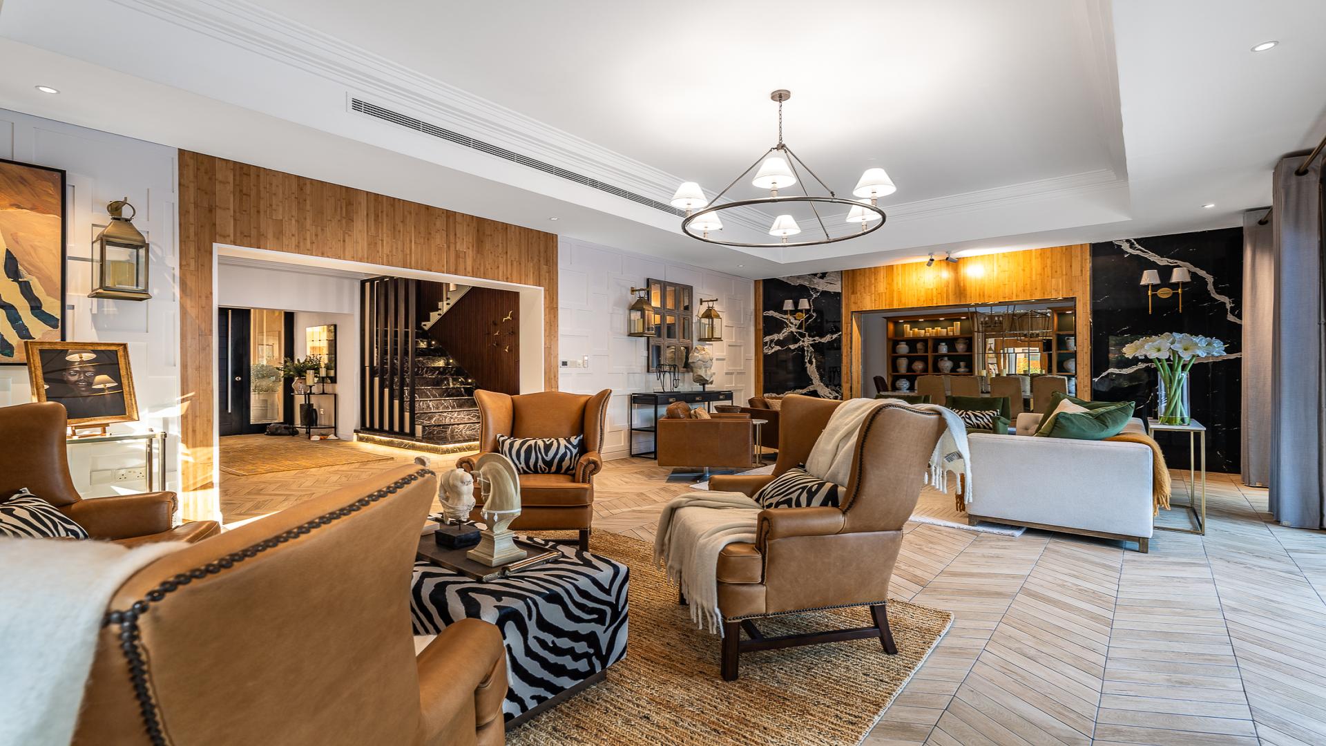 Luxurious living room in six-bedroom villa for sale, Al Furjan North Village